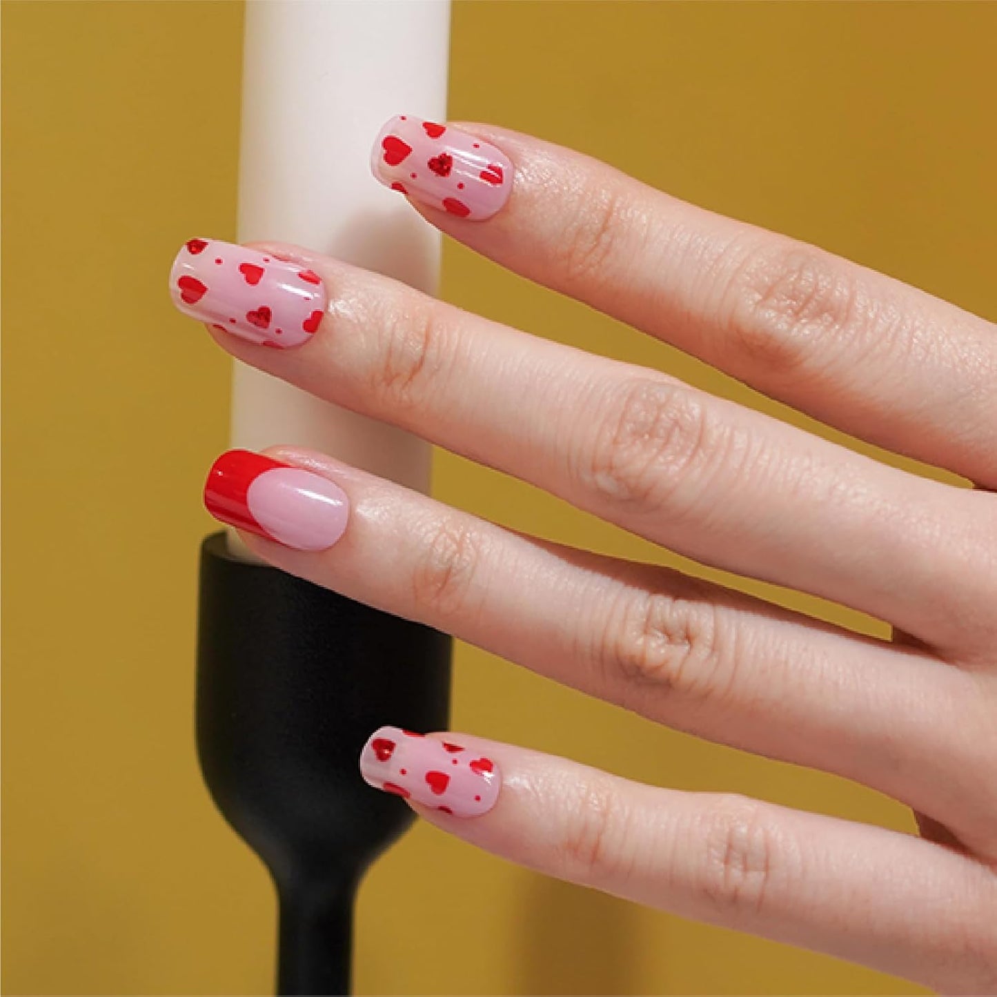 Chrimas Semi Cured Gel Nail Strips, 20 pcs Nail Wraps Semi Cured, Salon-Quality, 2 Weeks Long Lasting