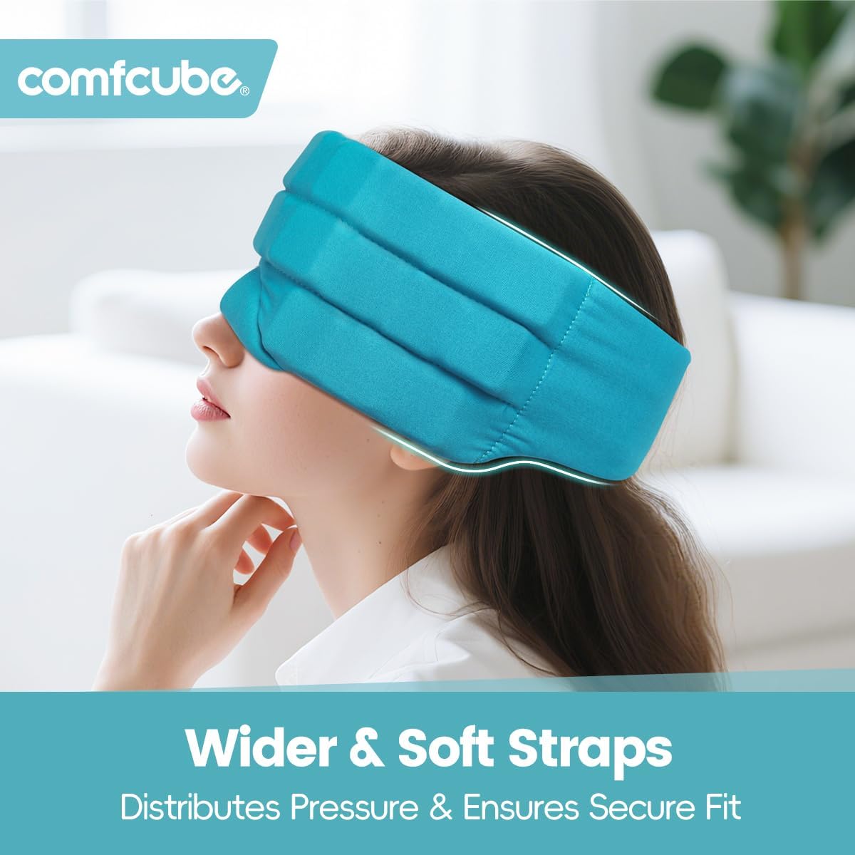 Head Ice Pack for Migraine Relief, 2 Hours Long Lasting Cold Therapy Flexible Cold Pack Head Ice Wrap Cooling Mask for Headache, Sinus Pain, Tension, Stress, Puffy Eyes