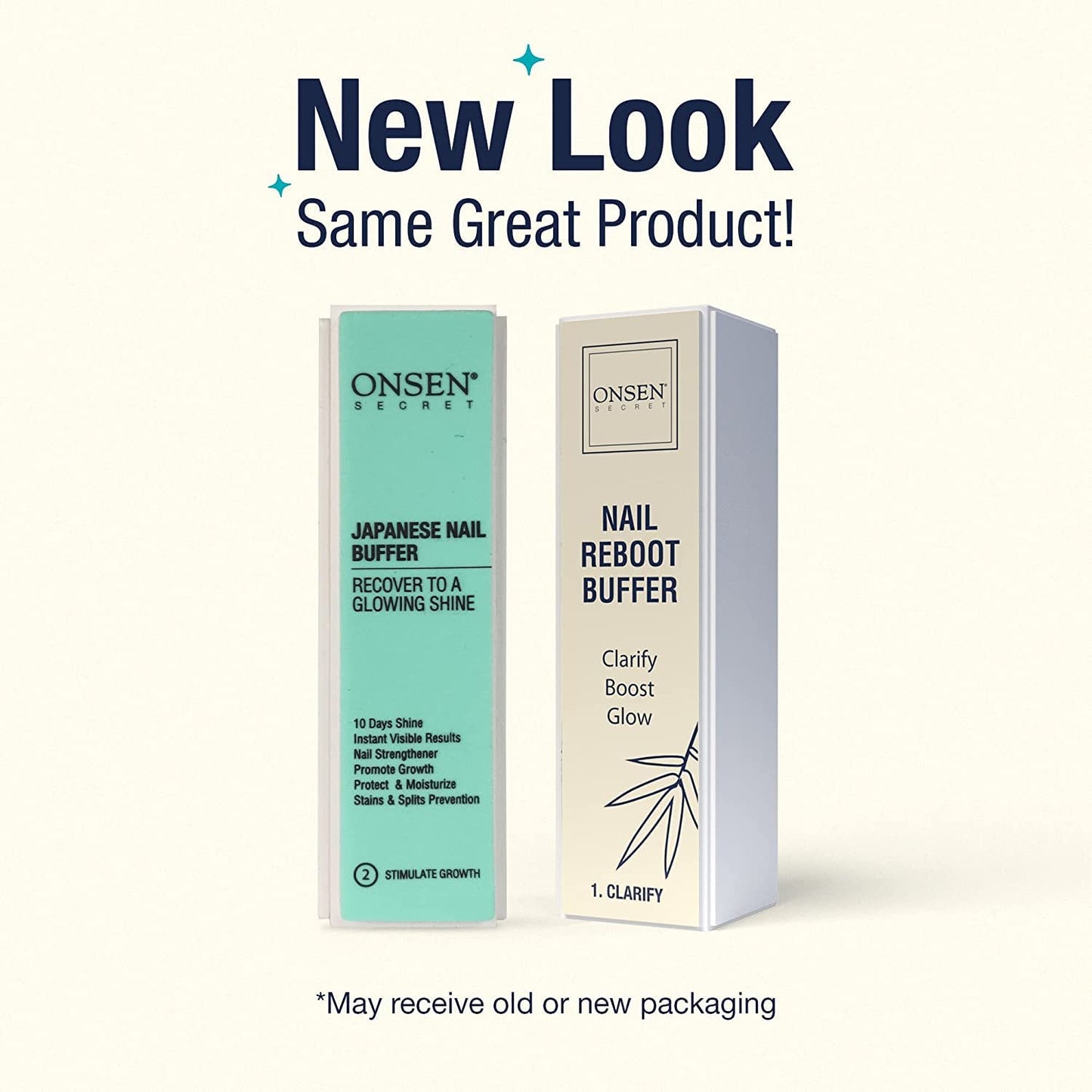 Onsen Secret Professional Nail Buffer Block | 4-Way Buffing for Natural Shine & Healthy Natural Nails - Includes 2 Extra Shine Pads, Salon-Quality, Post-Gel & Acrylic Recovery | 2 Pack