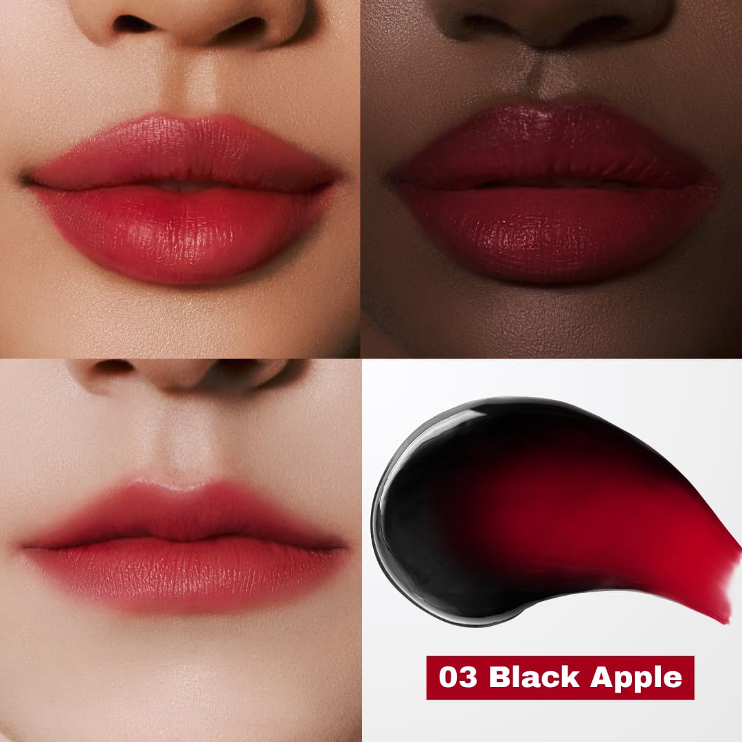 MILKTOUCH [Summer-proof Lip Combo] Black Peel Off Lip Tattoo #03 Black Apple + Collagen Lip Balm #VanillaCake