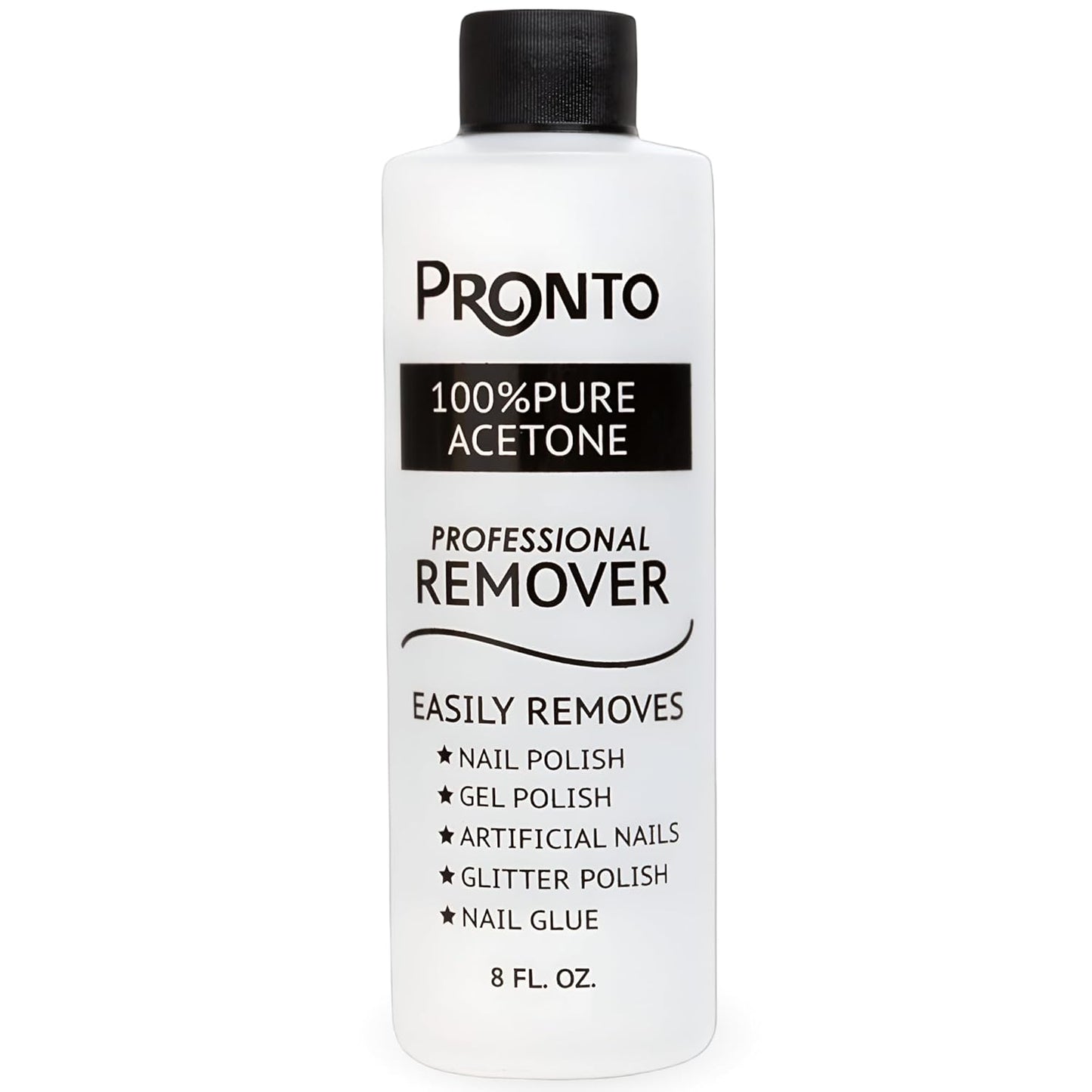 Pronto 100% Acetone Gel Nail Polish Remover - Gel Polish Remover for Nails | Acetone Nail Polish Remover For Nails for Removal of Glue, Gel, Acrylic & Dip | Gel Polish Remover, 8 Fl oz