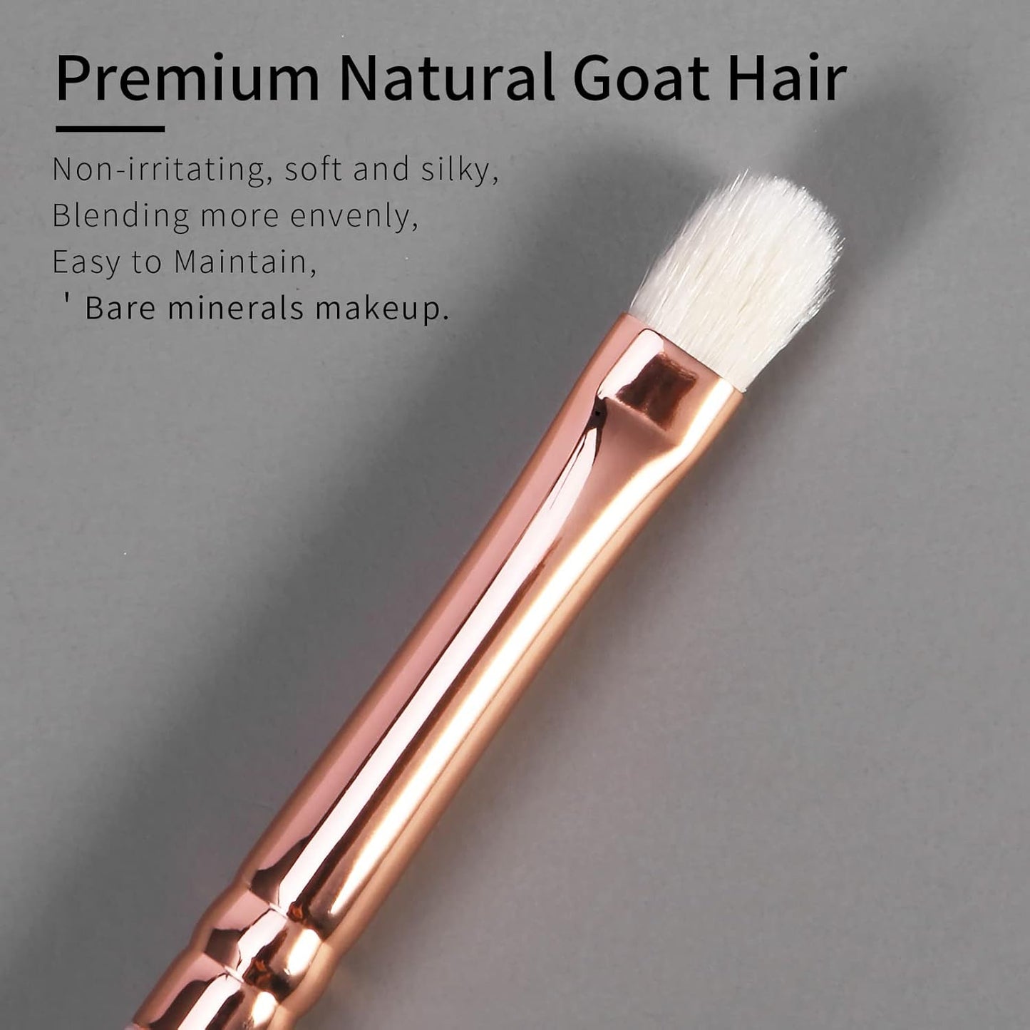 Natural Goat Hair Eye Shadow Brush, Eye Detail Brush, Small Smudge Eyeshadow Brushes, Mini Smudge Brushes, Single Natural Hair Makeup Brush, Corner Eyeshadow Brushes, Eyeshadow Blending.