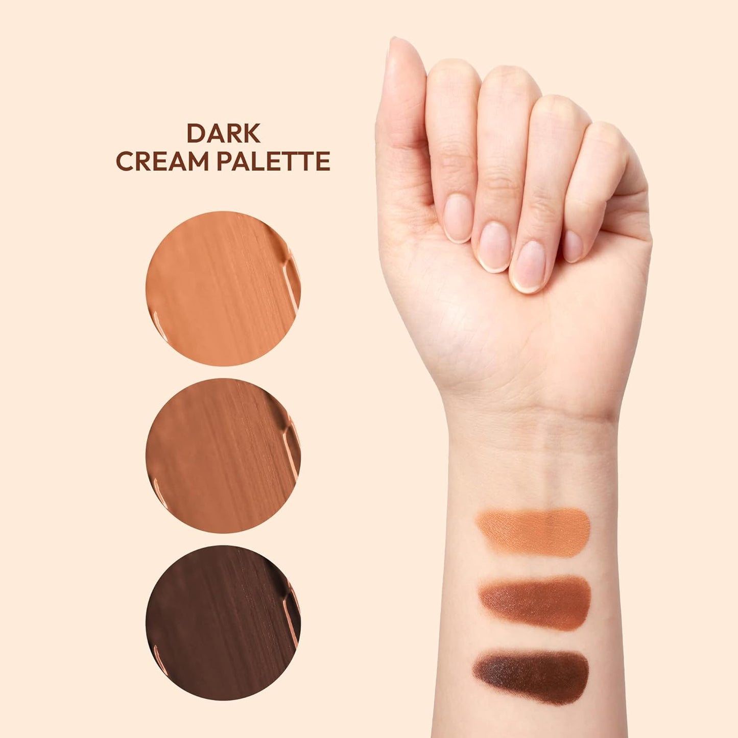 Ruby Kisses Contour Palette 3-in-1 Contour, Conceal, Highlight All-In-One Mini Palette, Long-Lasting, Easy to Blend Cream Contour Palette for Oily and Dry Skin (Tan To Dark)