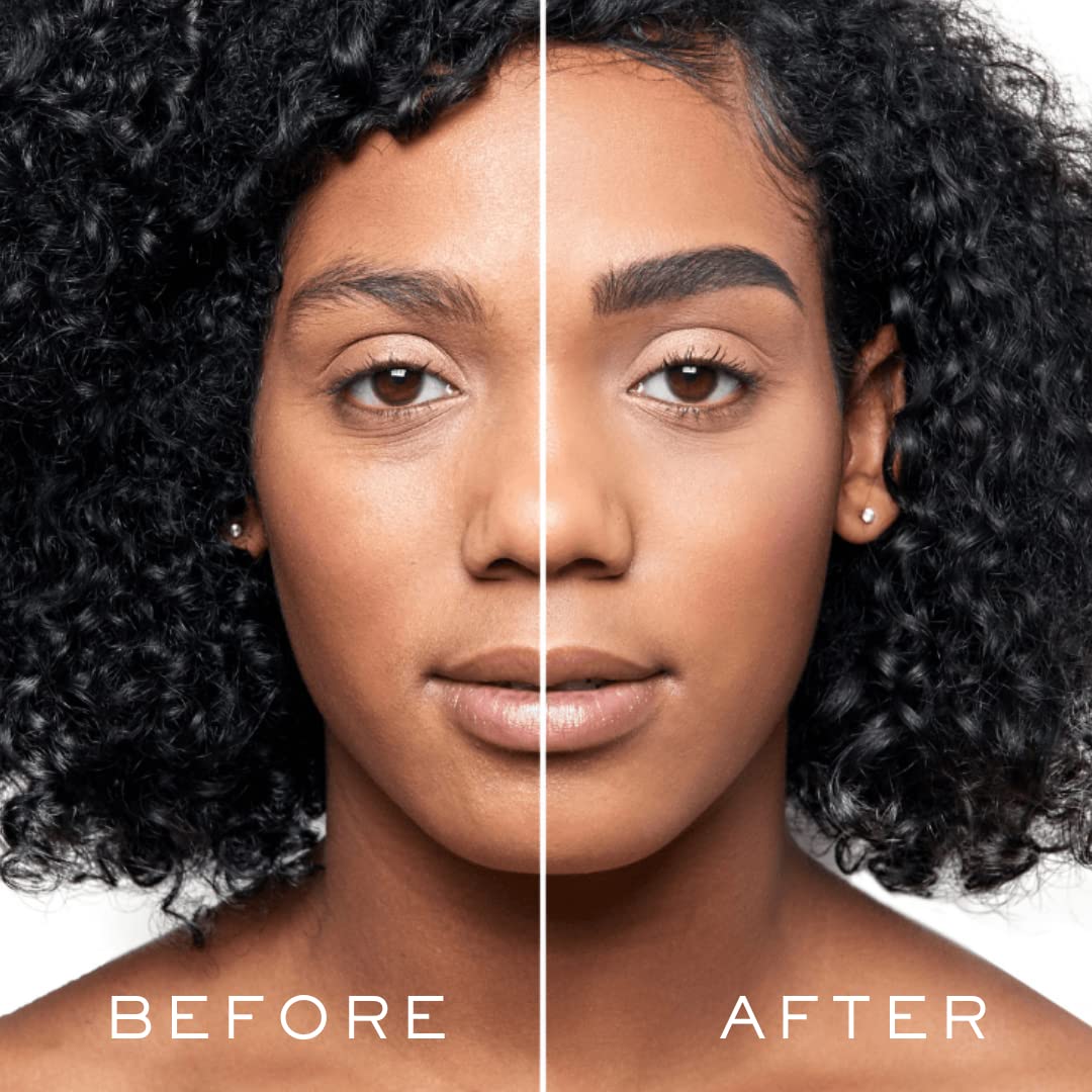 MADLUVV Brow Stamp Kit with Brow Stencils – Easy Eyebrow Shaper for Natural-Looking Brows – Popular Eyebrow Stencil Kit Used by Professionals – 9 Shapes, Spoolie, Travel Bag & Stamp (Nearly Black)