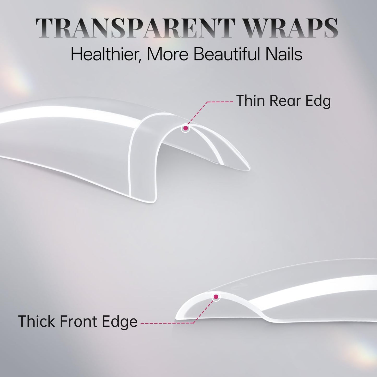 krofaue 100PCS Clear False Nails Tips and Nail Gule Kit, Half Cover Lady French Style Acrylic Artificial Tips 3Pcs Nail Glue for Nail Extension kit Nail Tips Art Salons and Home DIY