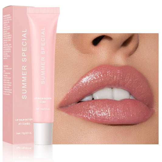 Summer Ultra-Hydrating Lip Butter Balm – Natural Vegan Lip Balm for Instant Moisture, Shine & Hydration – Sheer-Tinted, Soothes & Softens Dry Lips, Bálsamo labial hidratante #4 Cake 0.5 Fl Oz