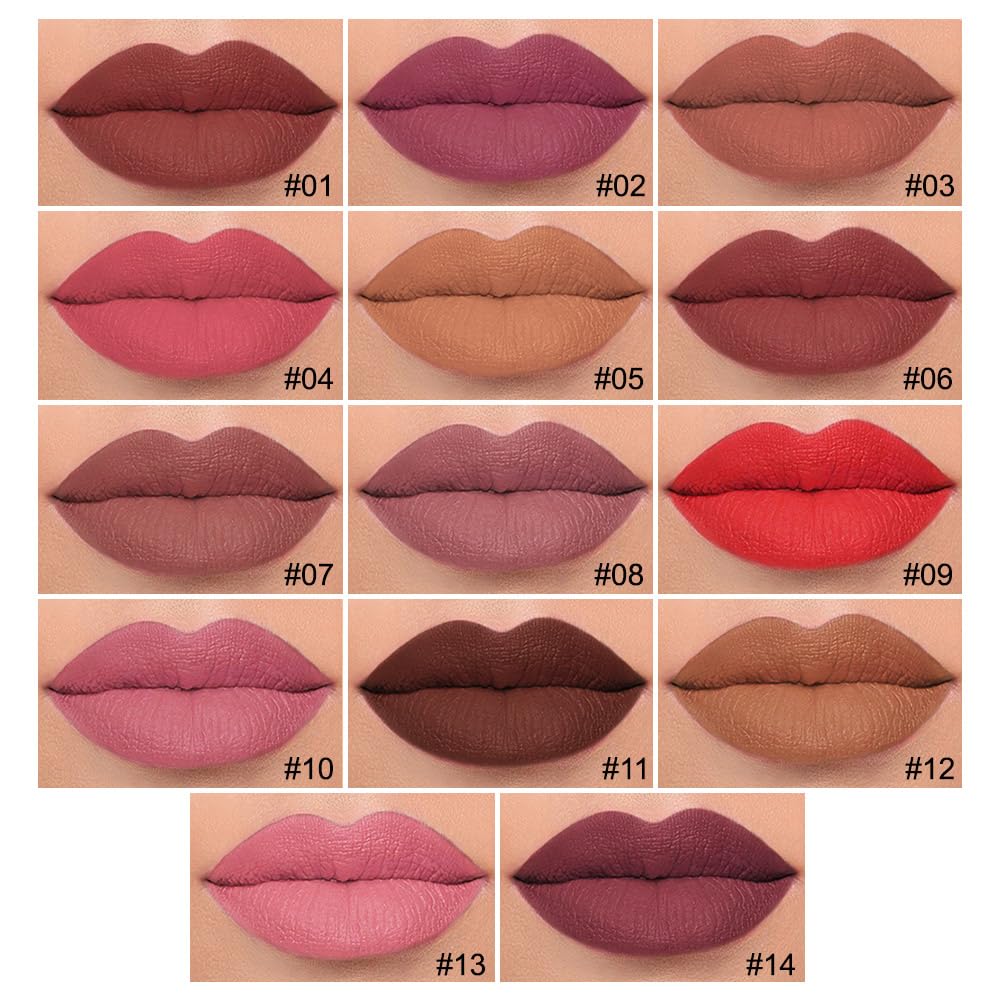 2Pcs Longwear Liquid Lip Liner Stain Marker Pen Set Long Lasting Waterproof, Dusty Warm Pink Matte Semi Permanent 24 Hour Lip Liner and Lipstick Combo, Color Stay Lipliner All Day, Lips Stain peel off