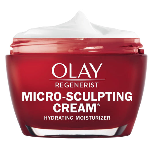 Olay Face Moisturizer, Regenerist Micro-Sculpting Facial Cream for Women - Instant Hydration, Anti-Aging, Anti-Wrinkle, Firming Skin Care - Hyaluronic Acid, Niacinamide, Amino Peptides, 1.7 Oz