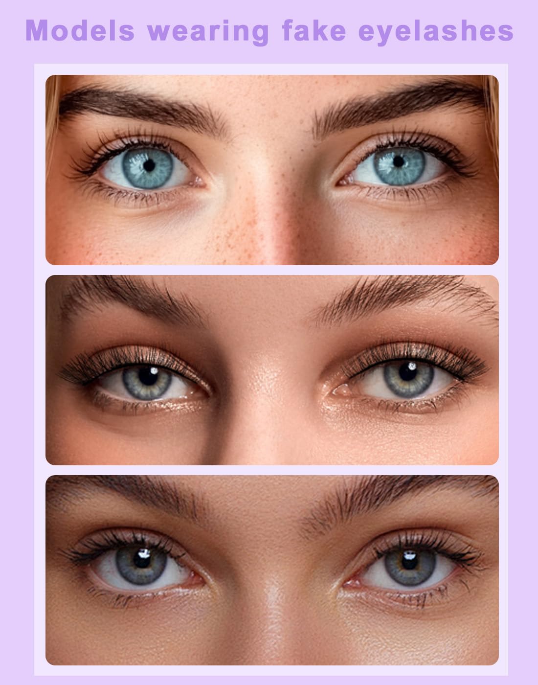 Classic Fake Eyelashes – 7-13mm – Lash Extensions – Luxurious Natural Mink Lashes Eyelash Extensions – Comfortable and Easy to Apply – High-End Fiber Lashes for Superior Volume