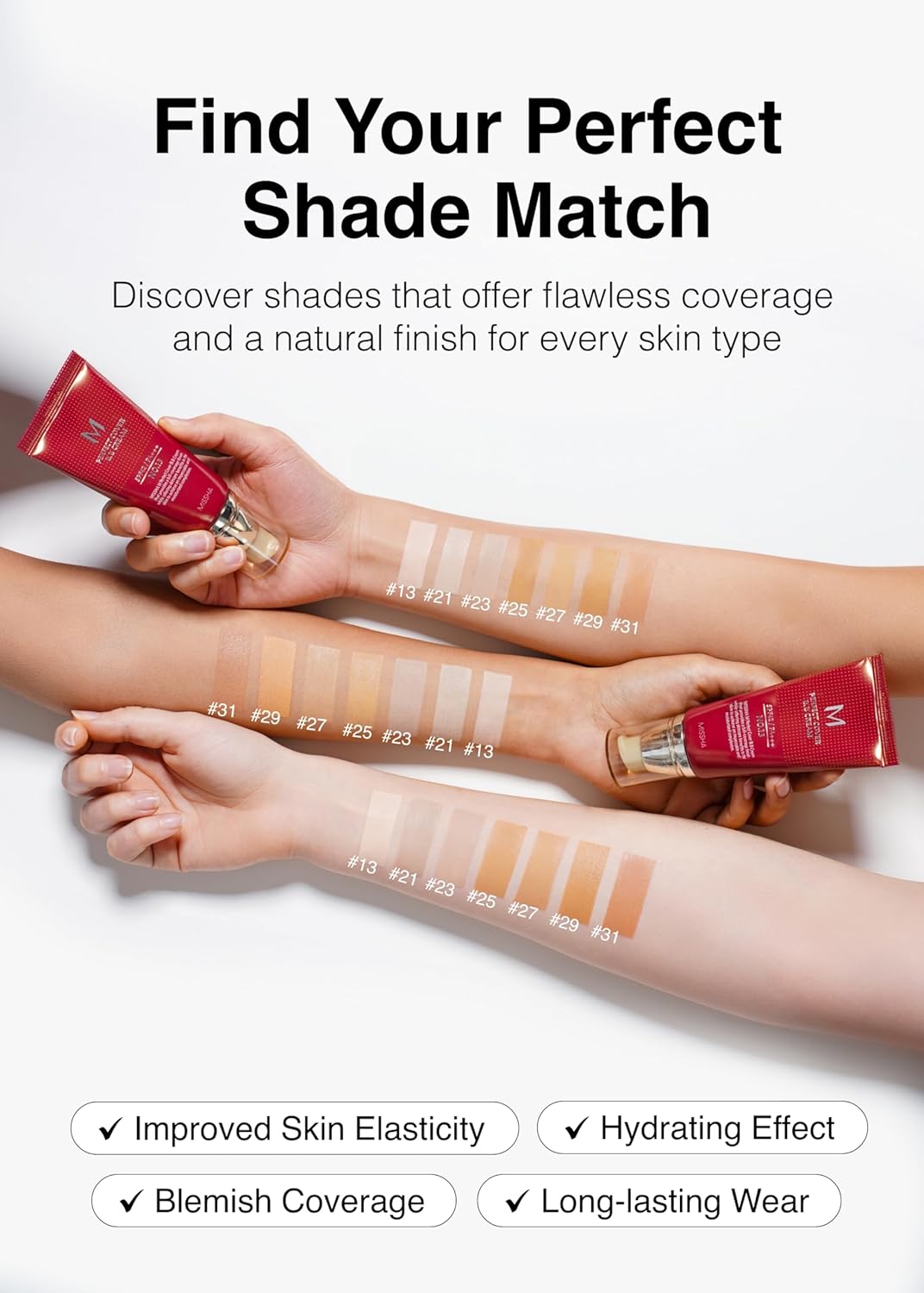 MISSHA M Perfect Cover BB Cream No.27 Honey beige for medium/tan skin SPF 42 PA +++ 1.69 Fl Oz - Tinted Moisturizer for face with SPF