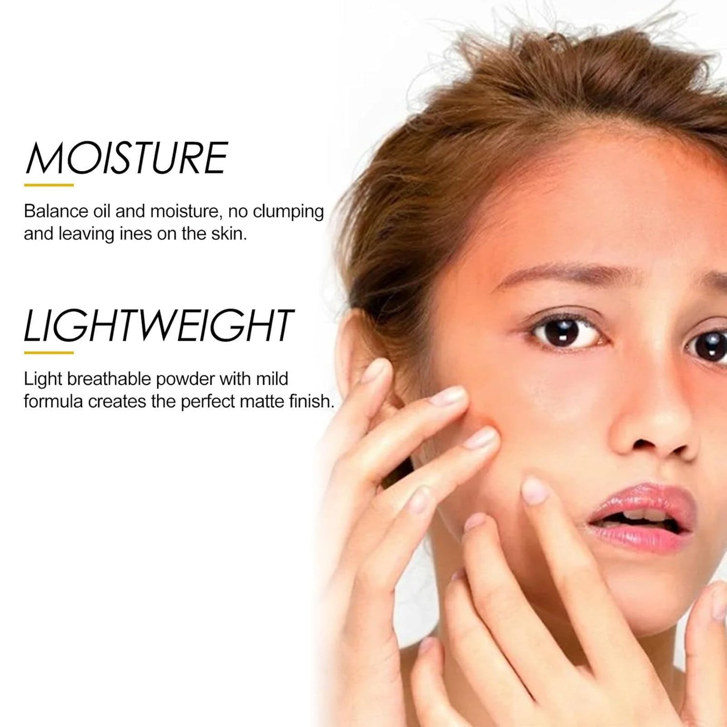 Sunscreen Setting Powde Spf 50 Pa++Mineral Setting Powder Sunscreen Powder For Face Oil Control Natural Matte Finish Sunscreen Soft Brush For Face Long Lasting Breathable Lightweight Concealer