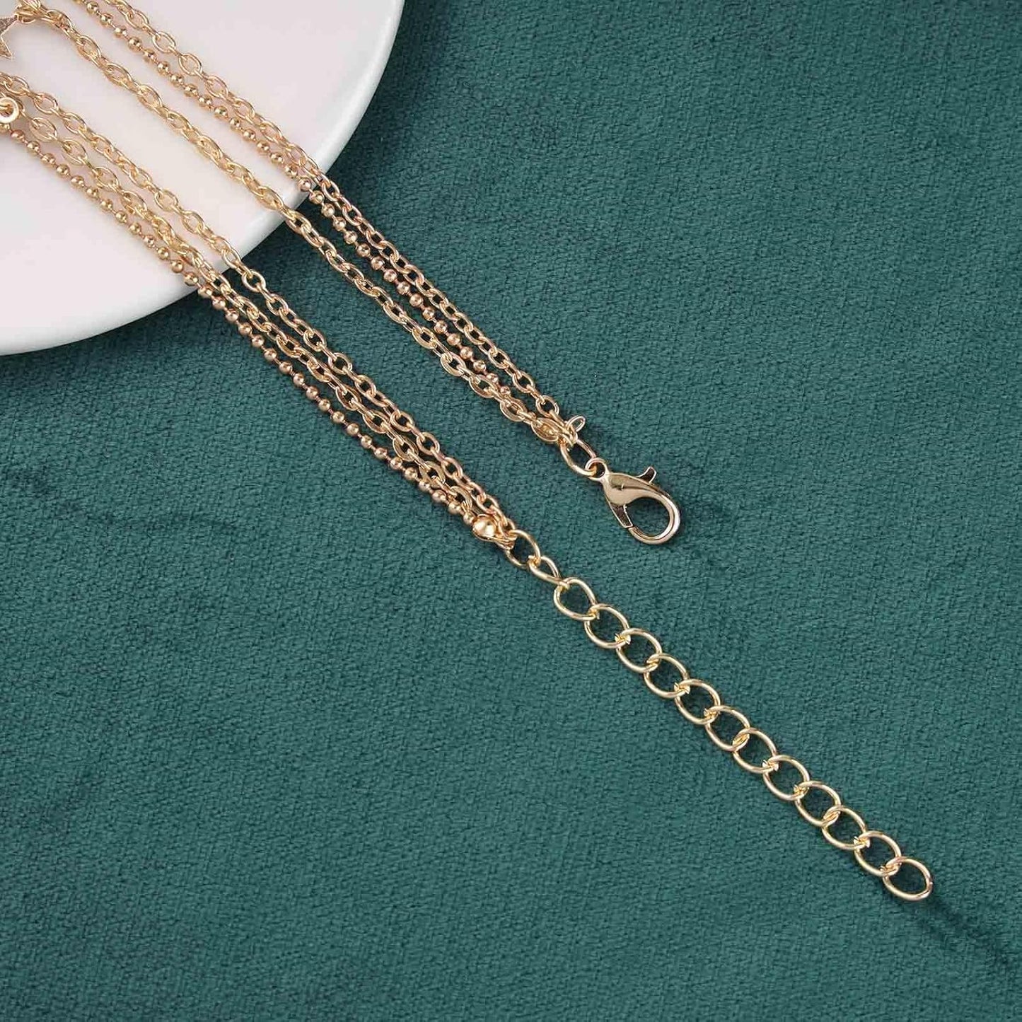 Boho layered moon star choker necklace crystal northstar necklace cz moon pendant necklace gold star dangle necklace jewelry for women