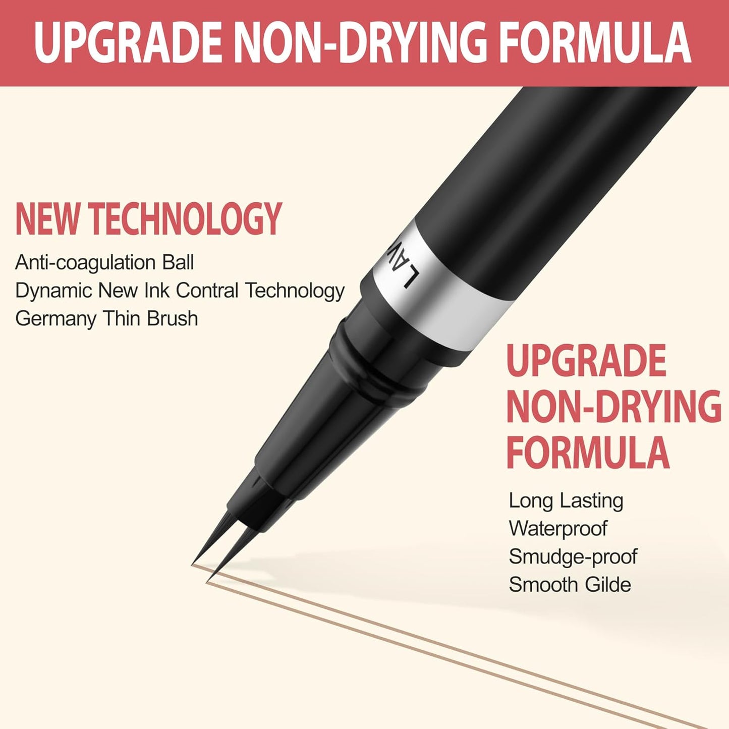 LAVONE Hair-Like Eyebrow Pen Makeup kit, Eyebrow Pencils for Women with Waterproof Microblading Eyebrow Pencil, Eyebrow Pomade, Eyeliner and Eyebrow Brush, Create Full, Natural Brows, Blonde