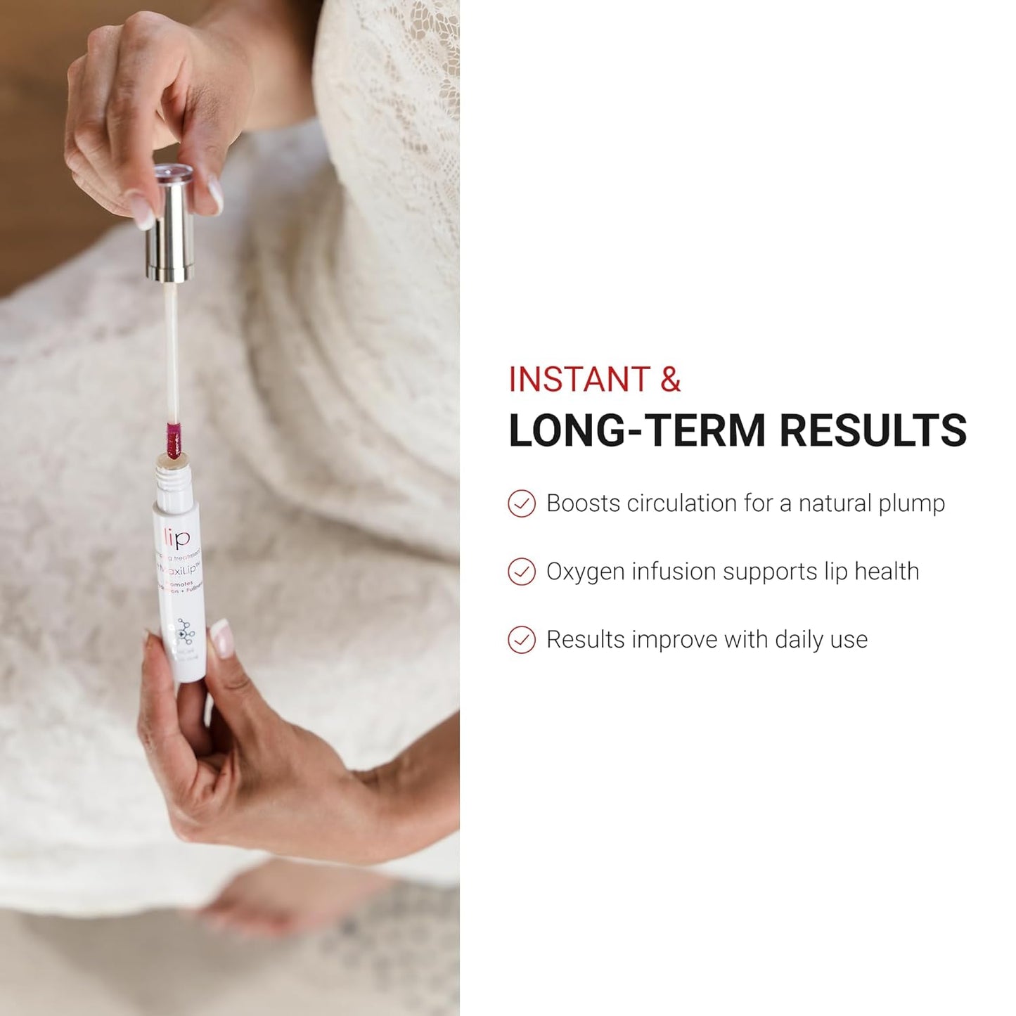 LifeCell Lip Plumping Treatment – Glossy Balm with MaxiLip Peptides for Fuller, Smoother Lips – Hydrating, Non-Irritating, Fragrance-Free Lip Care for All Skin Types