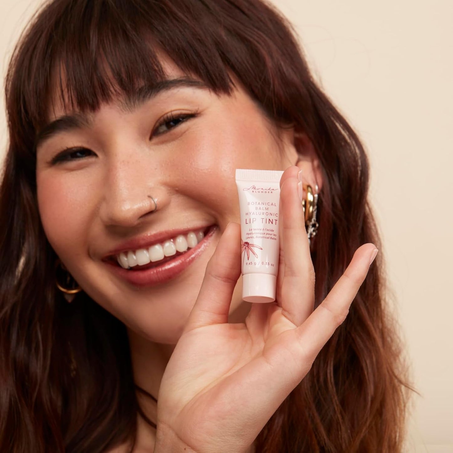 Monika Blunder Beauty - Botanical Balm Hyaluronic Lip Tint (Herbst) - Orange - Hydrating, Cruelty-Free, Vegan, Non-Toxic Lip Color, Moisturizing, Lightweight Formula, Sheer, Natural Finish