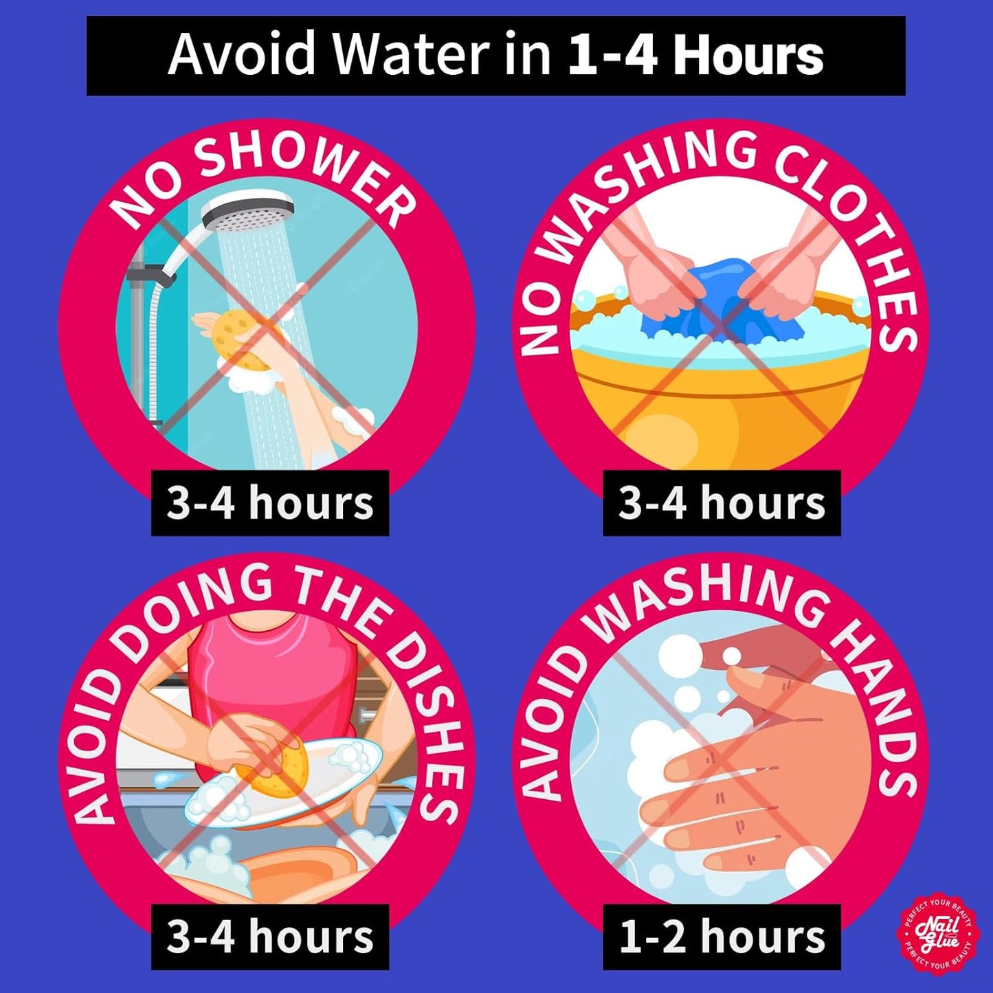 Teenitor Strong Nail Glue, 42ml Professional for Press Ons, Brush-On for Acrylic Nails, Bond With File, Long Lasting, 10 Pcs