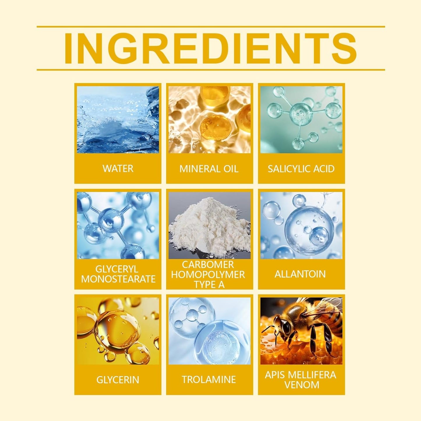 Bee Venom Skin Treatment Cream, Bee Venom Repair Cream, Suitable for All Skin Types