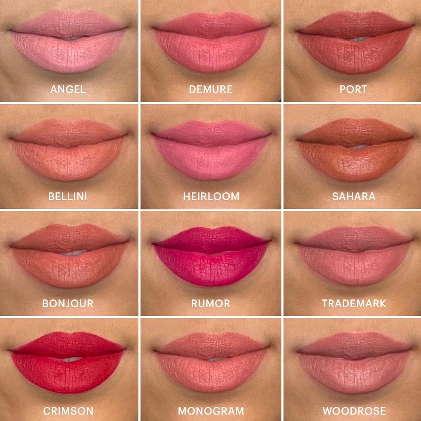 Glo Skin Beauty Suede Matte Lip Crayon (Bonjour) - Longwearing Formula Stays On All Day, With Conditioning Shea Butter + Mango Seed Oil for a Velvety Smooth Finish