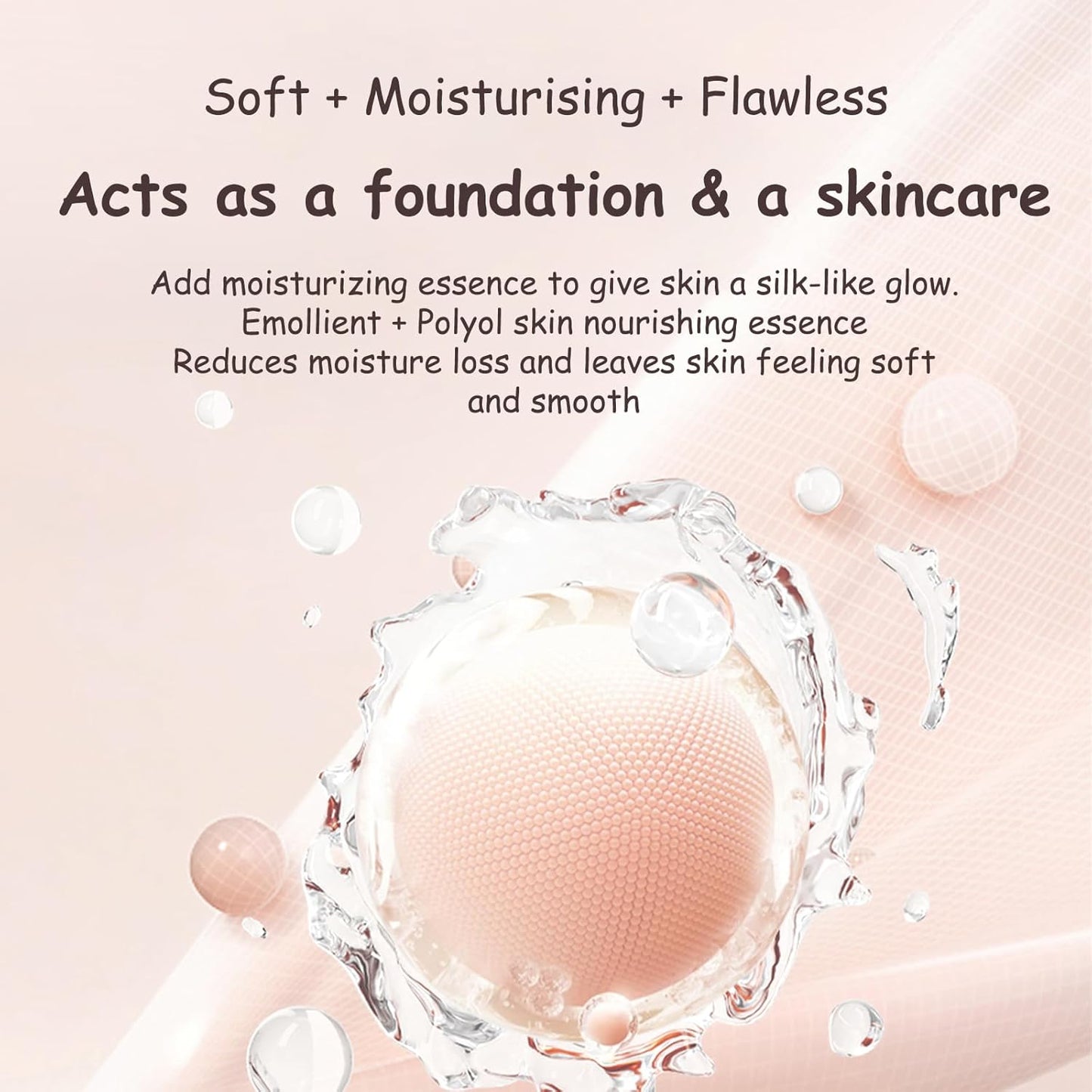 Cream Cushion Foundation with Satin Finish, Flawless Coverage, Hydrating with Skin Care Formula, Long-Lasting, Oil-Moisture Balance Foundation Makeup (Natural Beige)