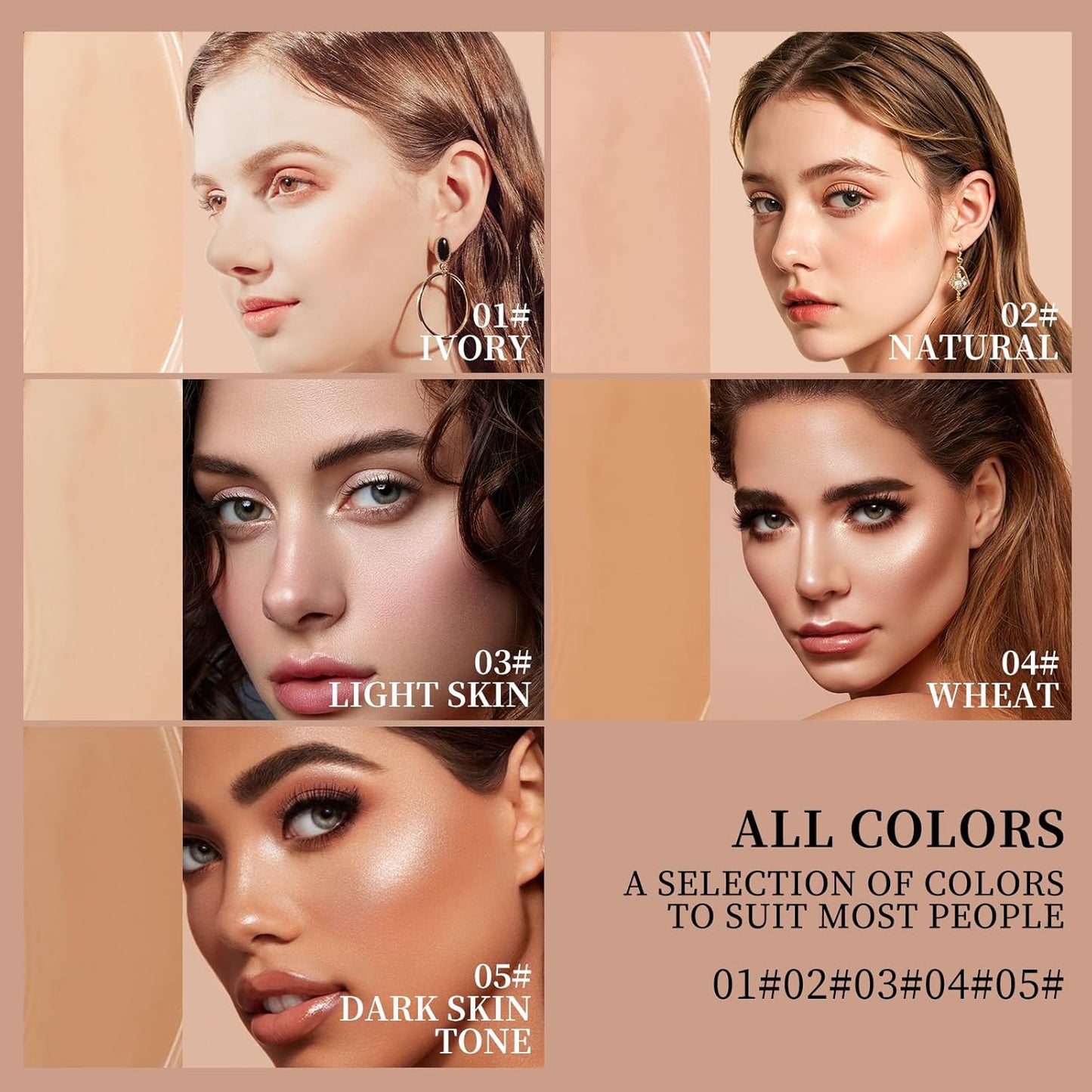 O'CHEAL Face Foundation Contour Stick Long-wear Lightweight Brighten Stick Face Concealer Blemish Contouring Beauty Makeup 03#LIGHT SKIN TONE