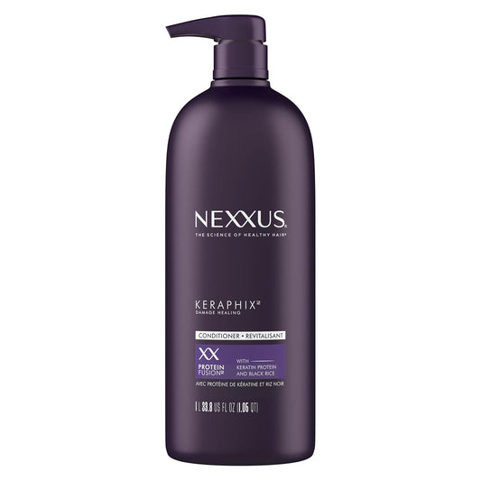 Nexxus Keraphix ProteinFusion Conditioner with Keratin Protein and Black Rice Conditioner for Damaged Hair 33.8 oz