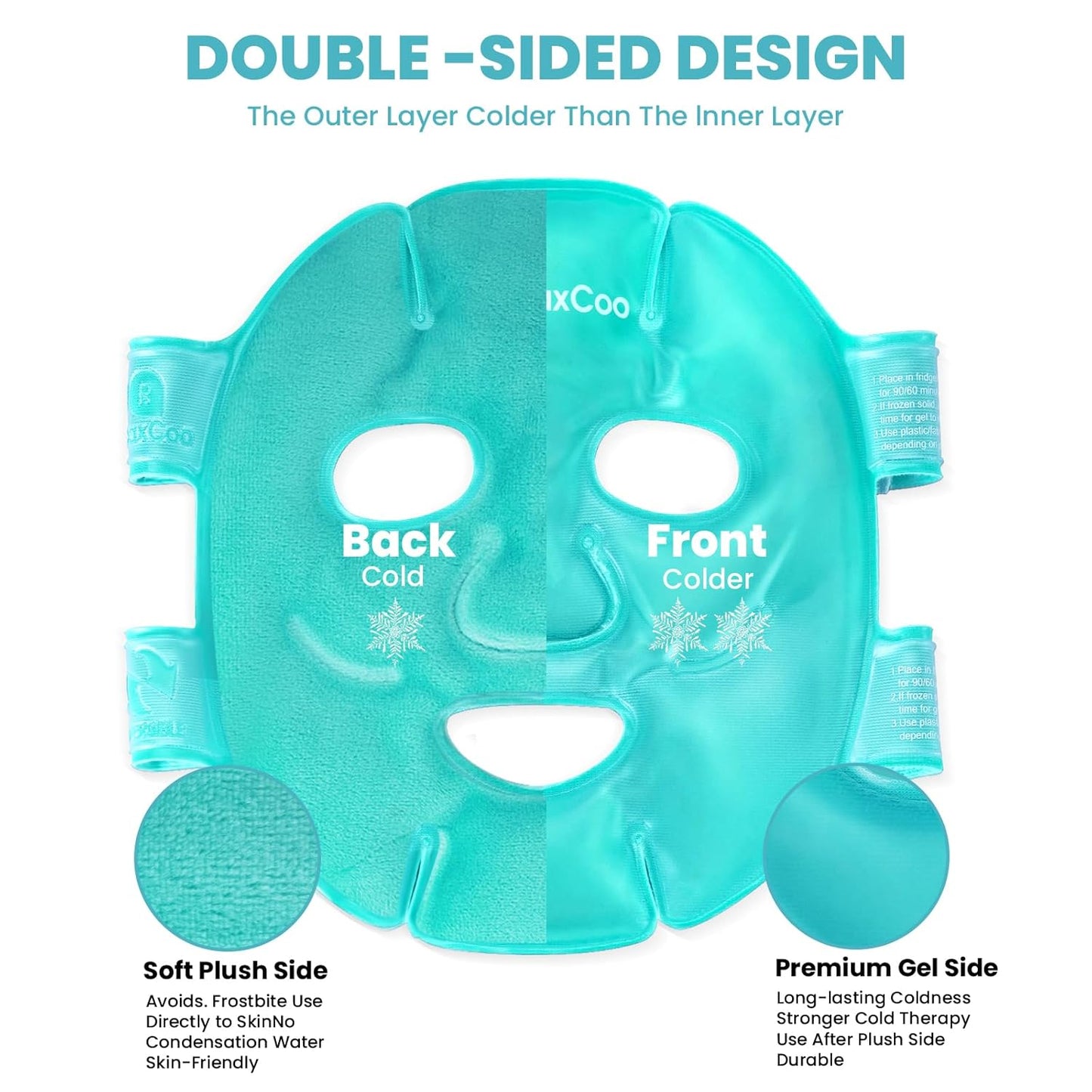 Cold Face Eye Mask Ice Pack Reduce Face Puff,Dark Circles,Gel Hot Cold Compress,Face SPA for Woman Sleep