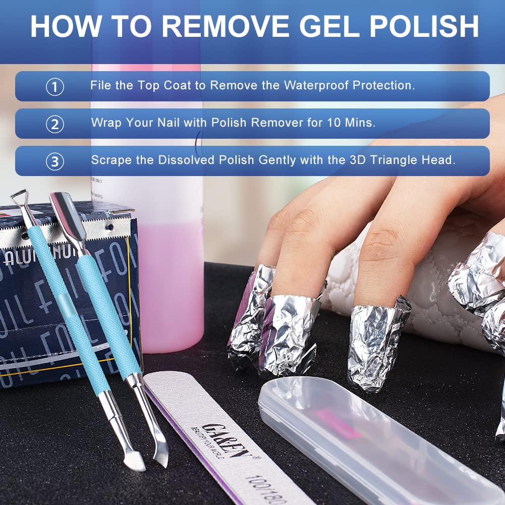 2PCS MetalTurquoise/Lake Blue Cuticle Pusher and Cutter Remover Salon Quality Stainless Steel Gel Nail Polish Peeler Scraper Durable Manicure and Pedicure Cleaner Tool For Fingernail and Toenail