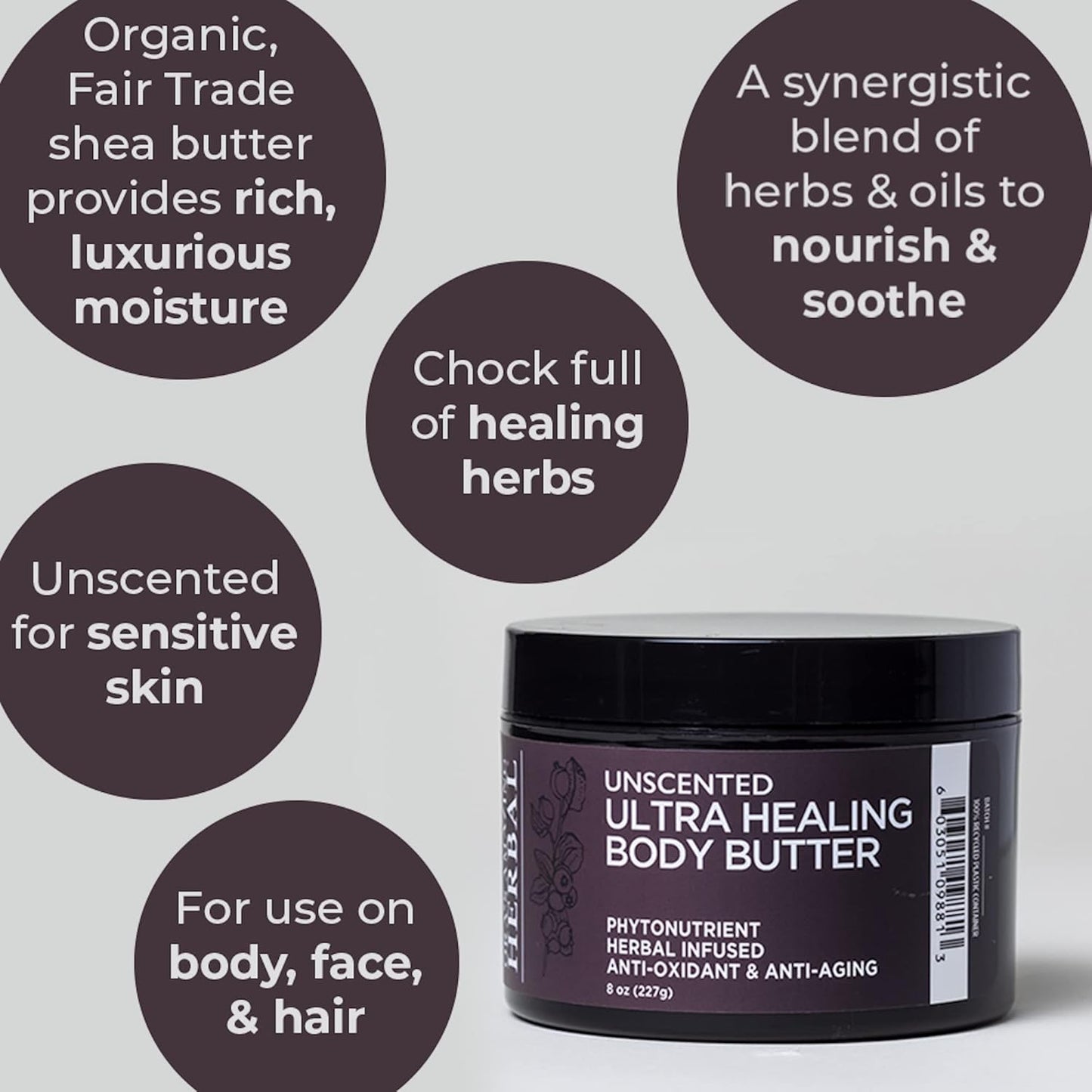 Ora's Amazing Herbal Unscented Moisturizer Travel Set, Touchy Skin Salve, Unscented Body Butter & Body Oil Set, Travel Size, Eczema and Senstivie Skin