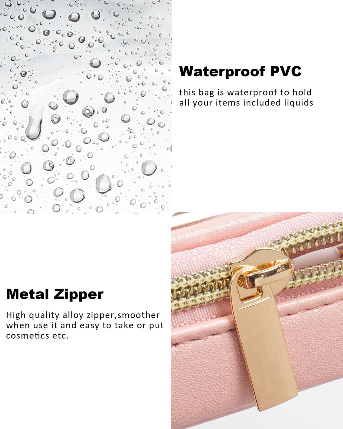 Clear Makeup Bag Small, TSA Approved Portable Toiletry Bag with Zipper Cosmetic Travel Bag Makeup Organizer Case Mini Makeup Pouch for Purse Car Organizer Bag for Women Men