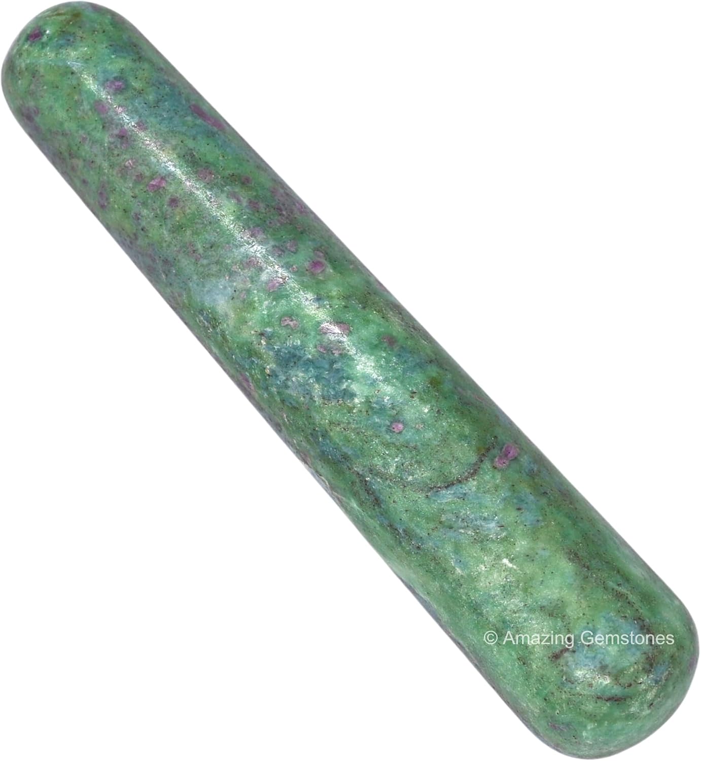 Amazing Gemstone Ruby Fuchsite Crystal Wand Massage Stick - Pelvic Wand Gua Sha for Adults - Crystals and Healing Stones Massage Wands for Adults Gifts (Smooth)