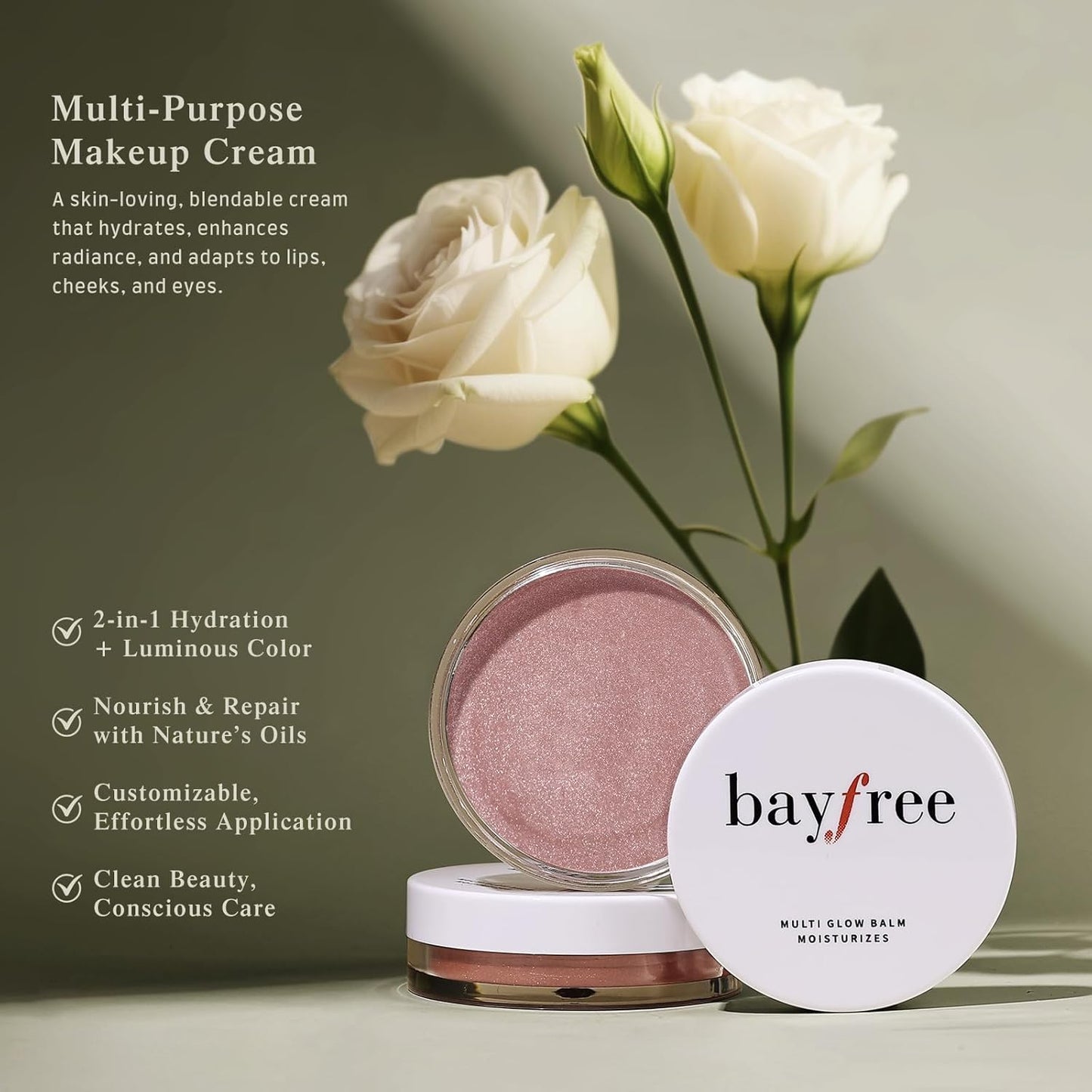 Multi Glow Balm, Cream Blush for Cheeks, Blush Balm Face Makeup, Radiant Finish, Hydrating, Creamy, Lightweight & Blendable Color, Face Makeup.63 Oz