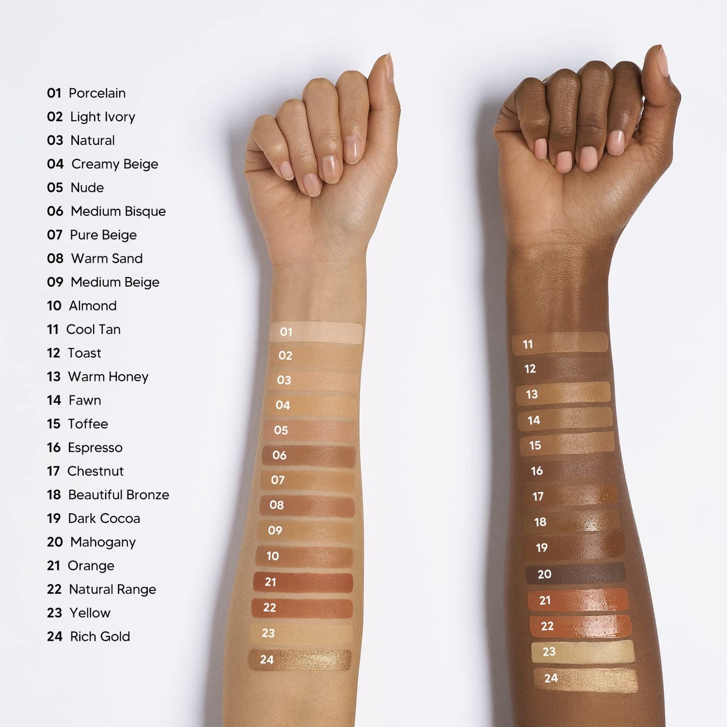 Ruby Kisses HD Concealer & Foundation Brush Flawless Full Coverage Face Makeup Lightweight Highlighter Long Lasting Under Eye Conceals Contour Corrector 3 Pack (Fawn)