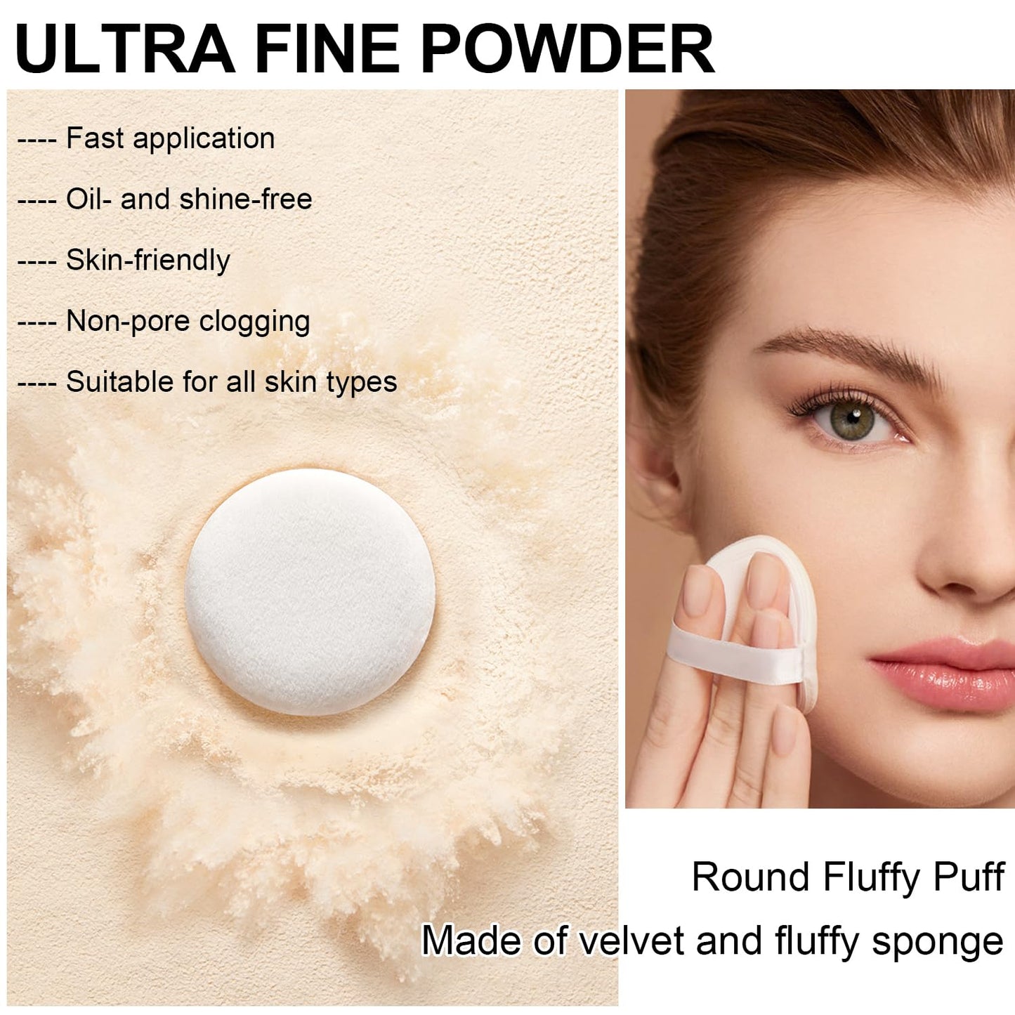 Mineral Setting Powder, SPF 35, Sunscreen Fair Face Loose Blurring FinishingPowder, Sheer Coverage, Weightless and Oil Control, Extend Base Makeup(#02 Fair Setting Makeup)