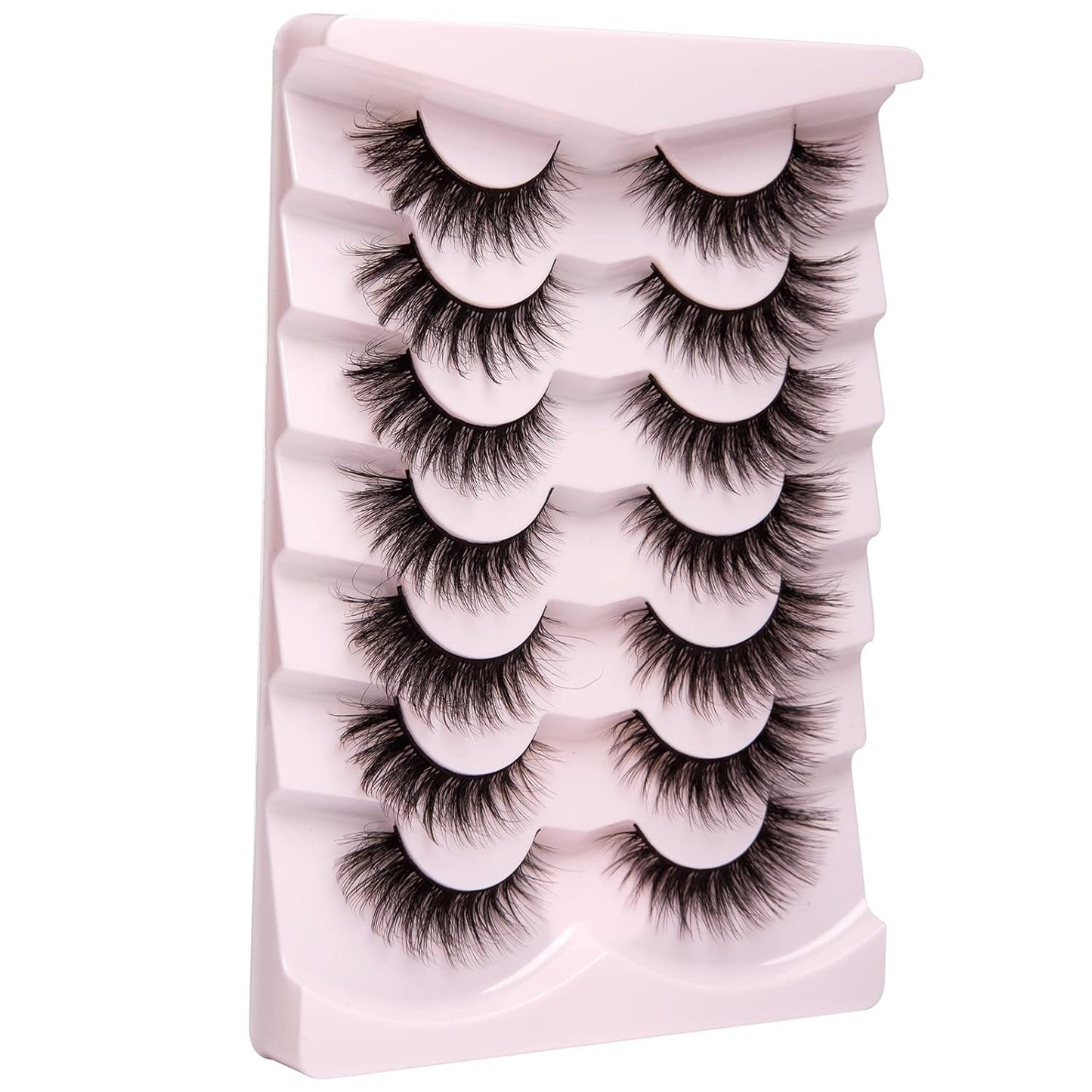 Onlyall Lashes Mink False Eyelashes Natural Wispy Lashes Soft Faux Mink Lashes Fluffy False Lashes 16MM A04