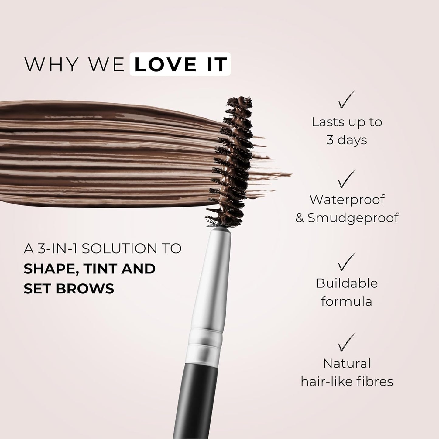 WUNDERBROW Eyebrow Gel, Waterproof, Smudgeproof, Lasts for Days, Shade: Auburn, Vegan and Cruelty-Free