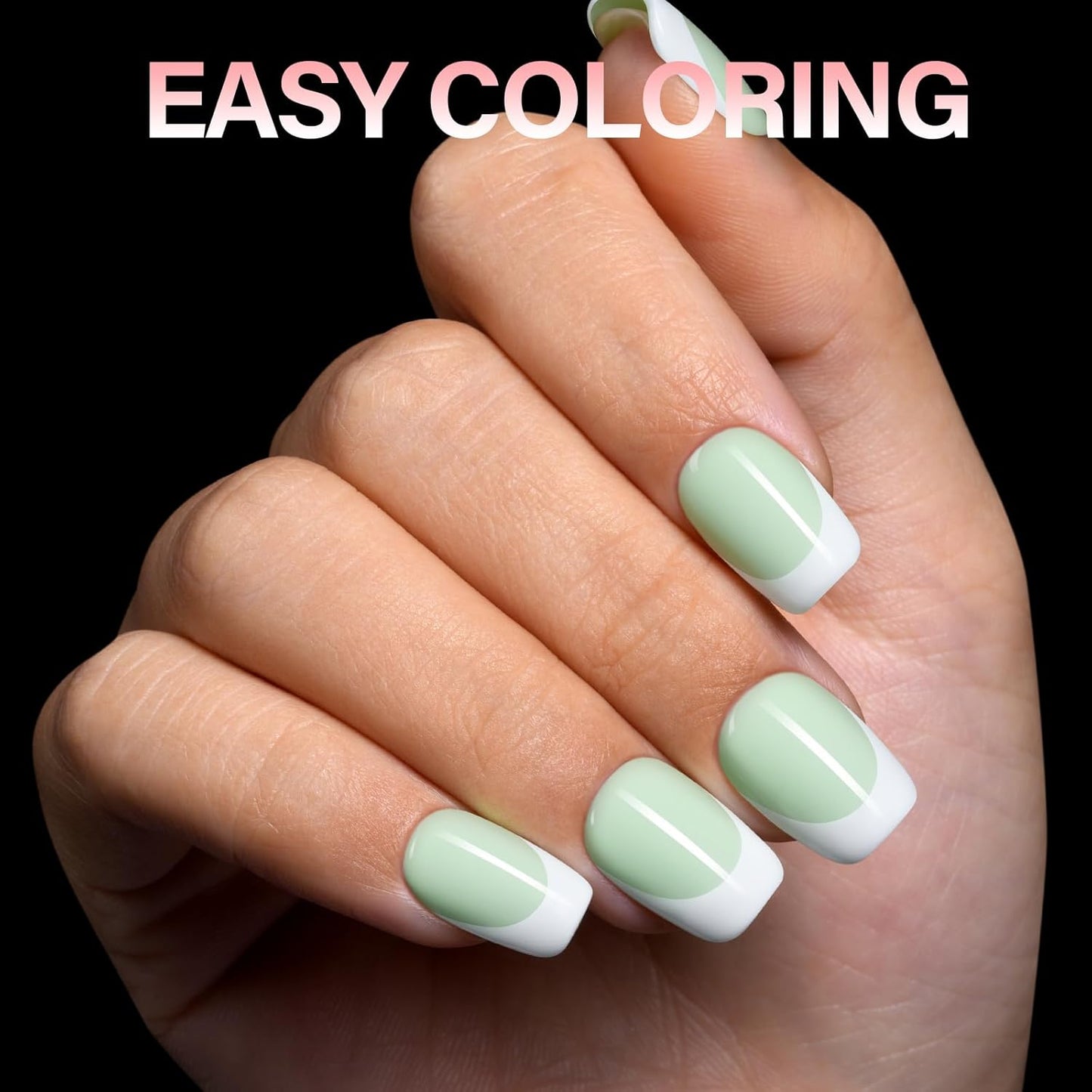 AILLSA Short Square Round Fake Nail Tips 240Pcs Soft Nail Gel Tips Pre-Shaped Acrylic Nail Tips, Half Matte Full Cover Press on False Tips for Nail Extension Home DIY 15 Sizes Gelly Tips