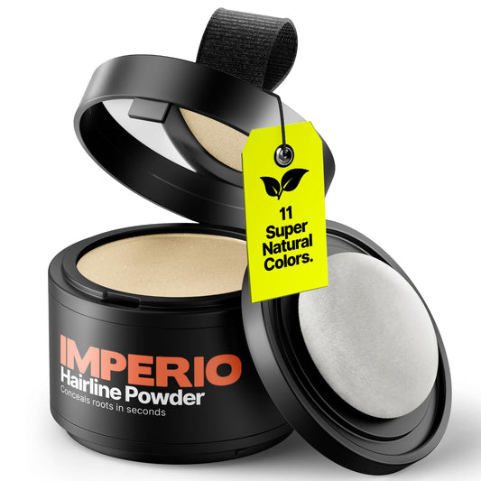 IMPERIO Root Touch Up Hair Powder for Concealing Hair Loss instantly - Hairline Powder for Women & Men - Water resistant Root Cover Up for Thinning Hair in Premium Hairdressing Quality (Light Blonde)