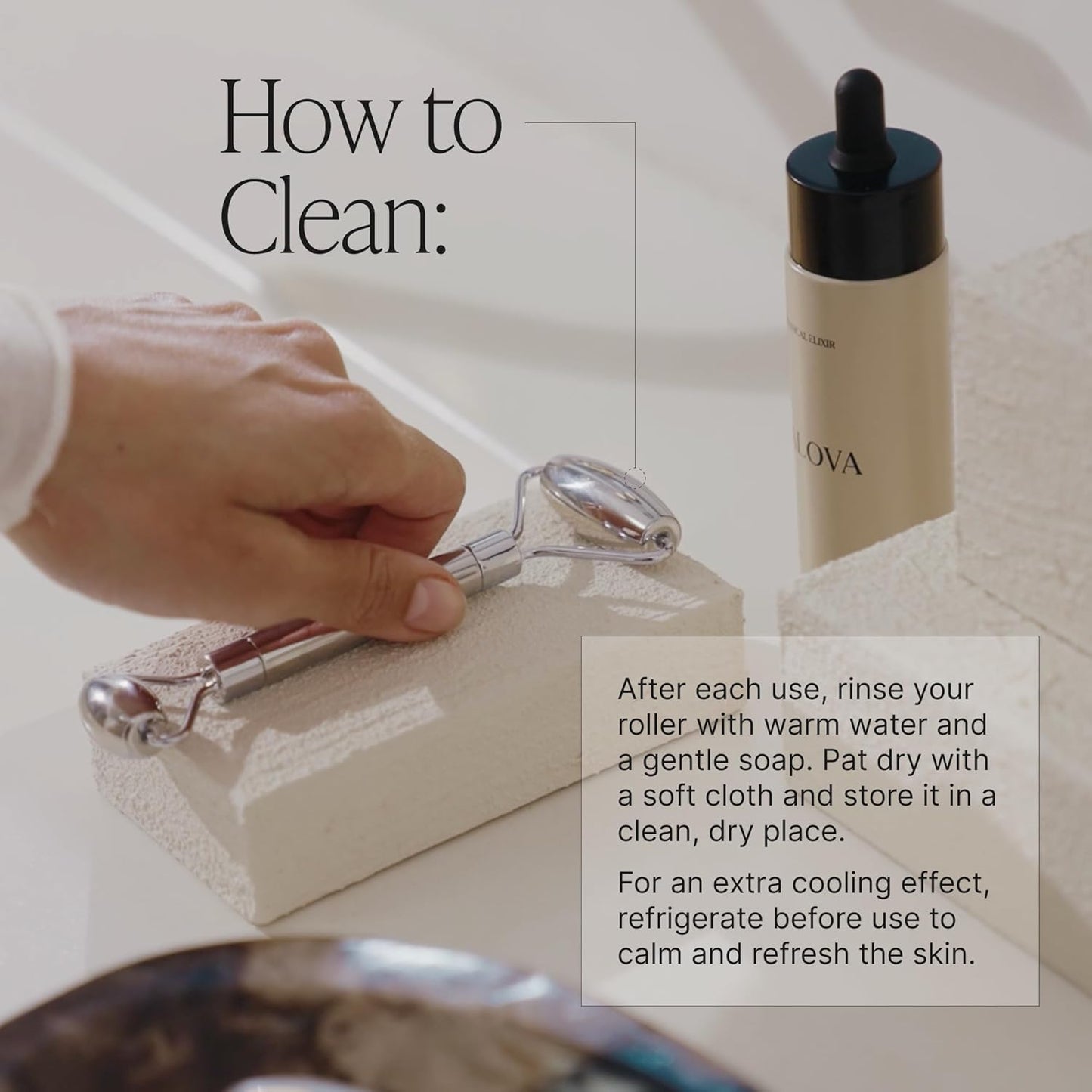 304-Grade Stainless Steel Facial Roller, Face Roller for Eyes, Double Chin, Jawline & Neck, Reduce Puffiness & Improve Wrinkles, Massage Tool for Anti-Aging, Lifting & Lymphatic Drainage