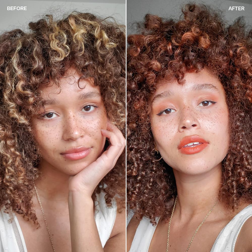 Overtone Daily Color Depositing Conditioner for Dyed & Natural Hair, 8oz Temporary Coloring with Shea Butter & Coconut Oil, Refresh Color & Prevent Fading, Vegan, Cruelty-Free, Orange for Brown