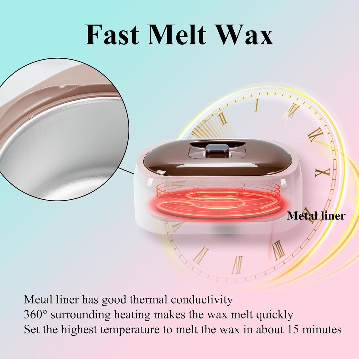 Paraffin Wax warmer for Hand and Feet, Includes 4000ml Wax warmer Machine and 6 packs of Lavender scented Paraffin Wax, Enjoy take care of your hands and feet