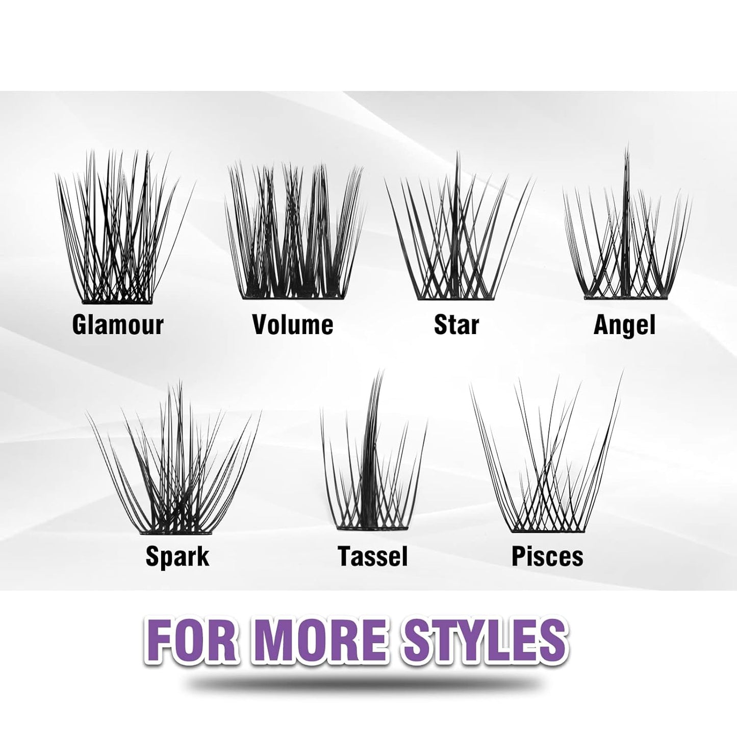 Lash Clusters 120 Clusters DIY Eyelash Extension Natural Look Lightweight Comfortable Handmade Reusable Individual Lashes False Eyelashes DIY at Home (Glamour-16mm)