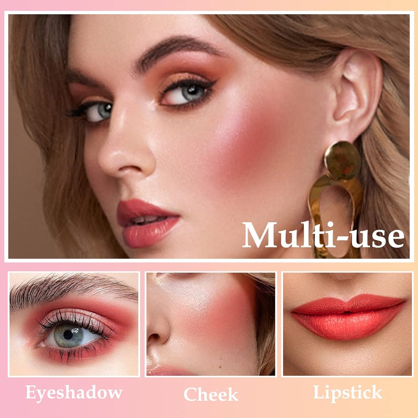 Boobeen Liquid Blush Velvet Cream Blush Makeup Matte Soft Gel Face Blush Makeup for Cheeks, Lightweight Blendable Liquid Blush Stick, Long-lasting Smooth Natural Blush Color