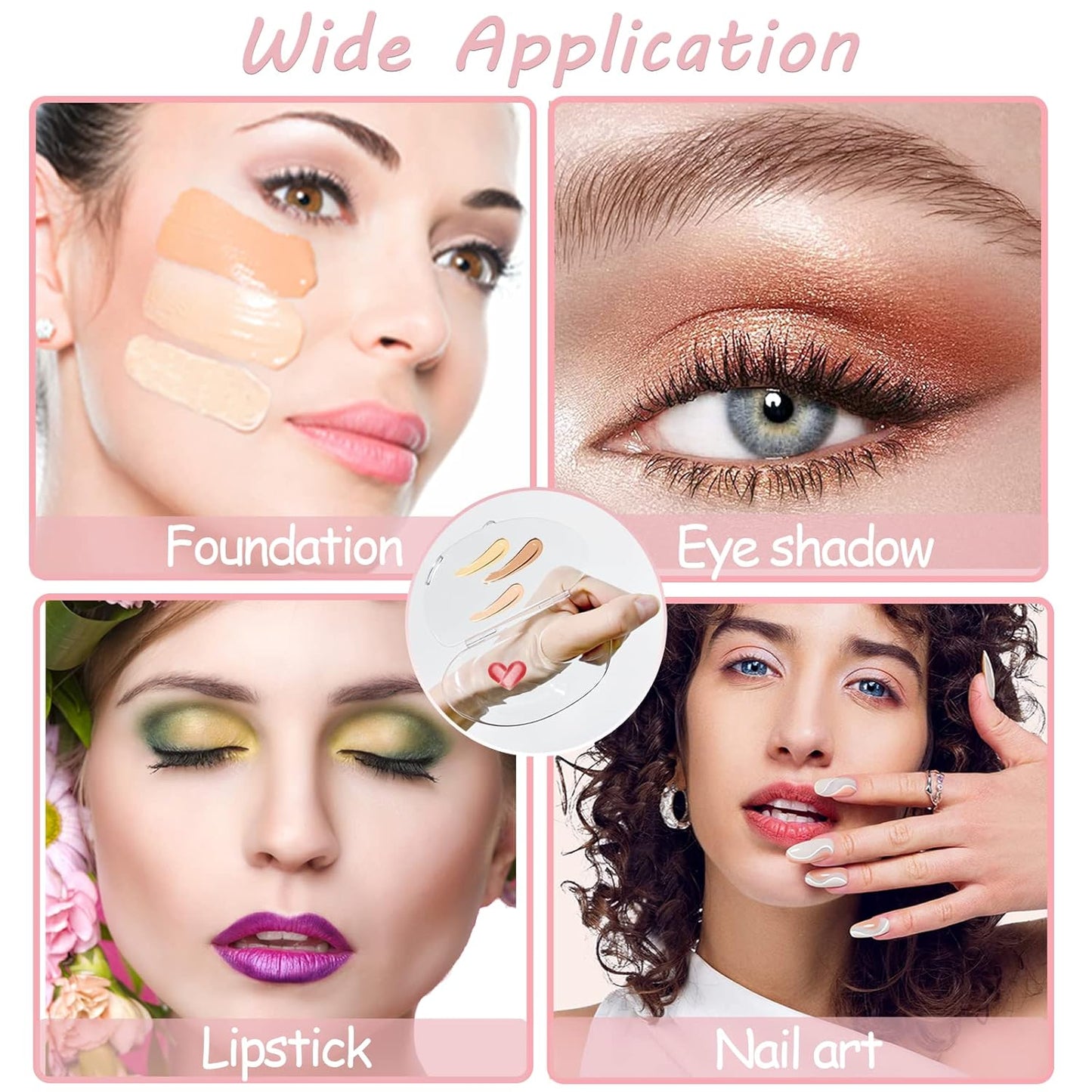 Makeup Mixing Palette, Acrylic Palette and Spatula, Upgraded Foundation Palette, Foundation Mixing Tray for Makeup Artist and Beginner