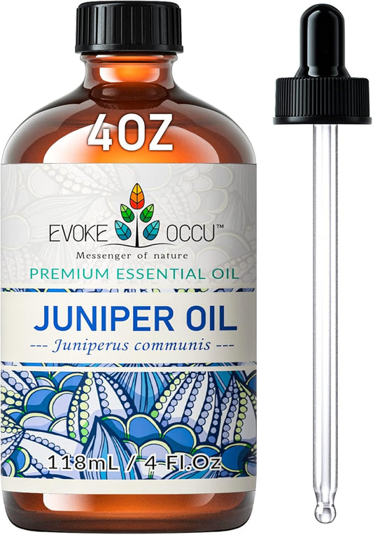 EVOKE OCCU Juniper Berry Essential Oil for Relaxation Clean Massage, Add to Diffuser and lotions - 4 Fl Oz
