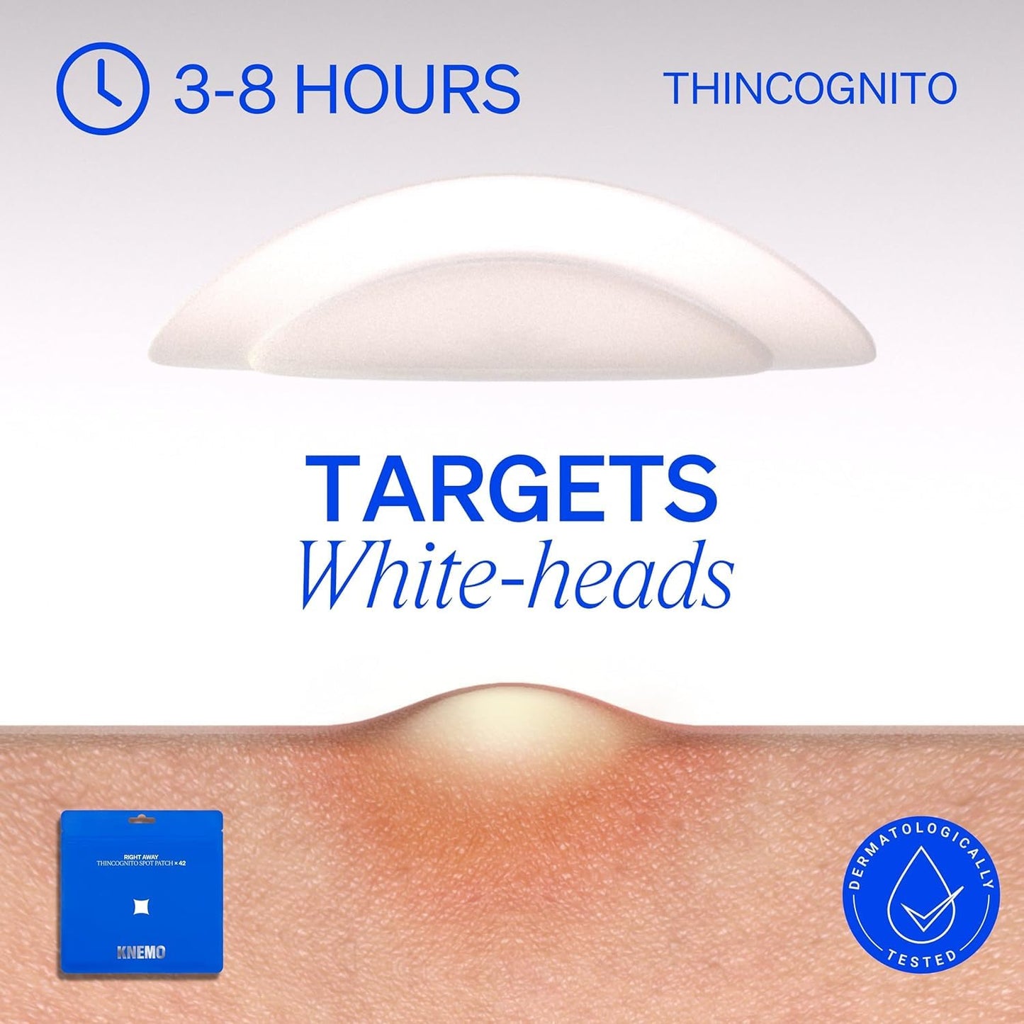 Right Away Thincognito Invisible Spot Patch - Absorbing Hydrocolloid Pimple Patch for Face, Blemishes, Zits, Acne, Breakouts Spot Treatment for Skin Care, 2 Sizes (42 Count Pack of 2)