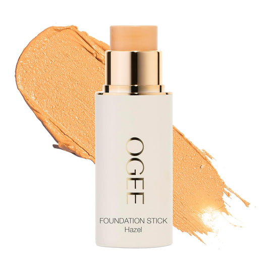 Ogee Sculpted Complexion Foundation Stick (Hazel 2.00N - Light, Golden Undertones) Full Coverage Foundation Makeup - Instantly Balance & Even Complexion - 70% Organic Ingredients
