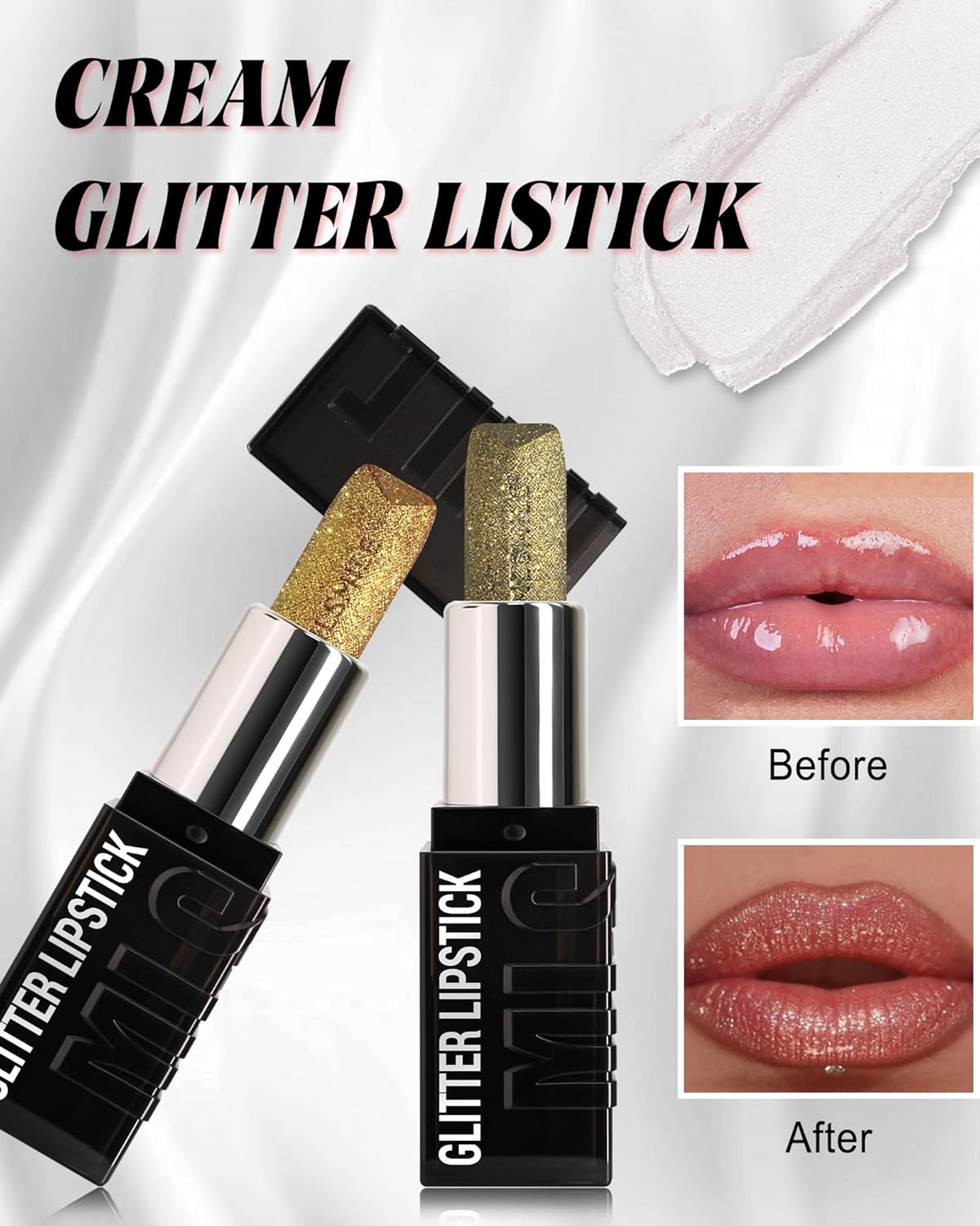 Diamond Glitter Matte Lipstick,Long Lasting Waterproof Metallic Sparkling High Pigment Non-Stick Cup Lip Stain Tint Lip Gloss, Full-Coverage Lipgloss,Mother's Day Lip Makeup Gift for Women Girl-01