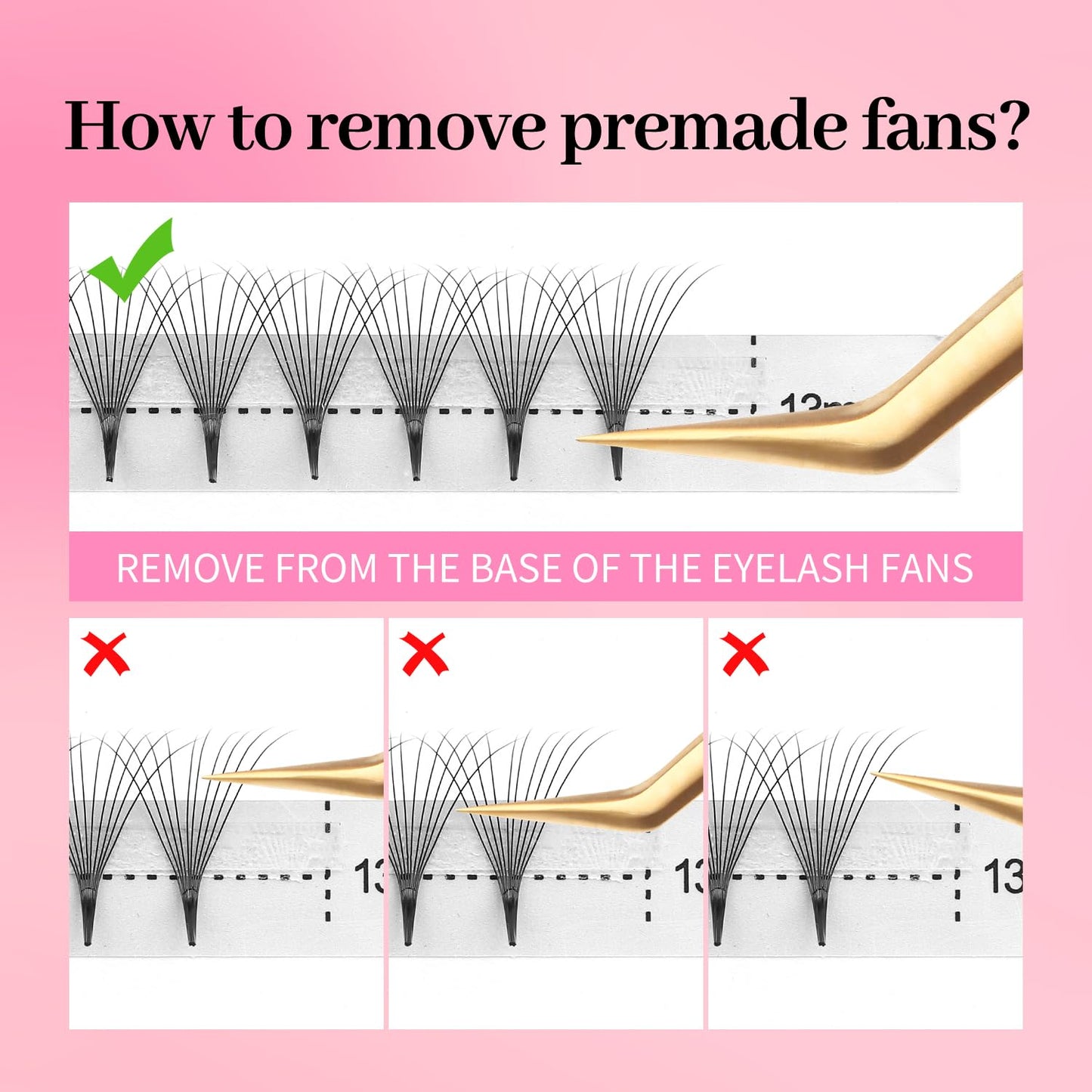 Premade Fans Eyelash Extensions 14D Volume Lash Extensions 0.07 Thickness Eyelash Extension D Curl Premade Lash Fans Mix 9-16mm Fluffy Soft Handmade Lash Fan(14D-0.07-D,9-16mm)