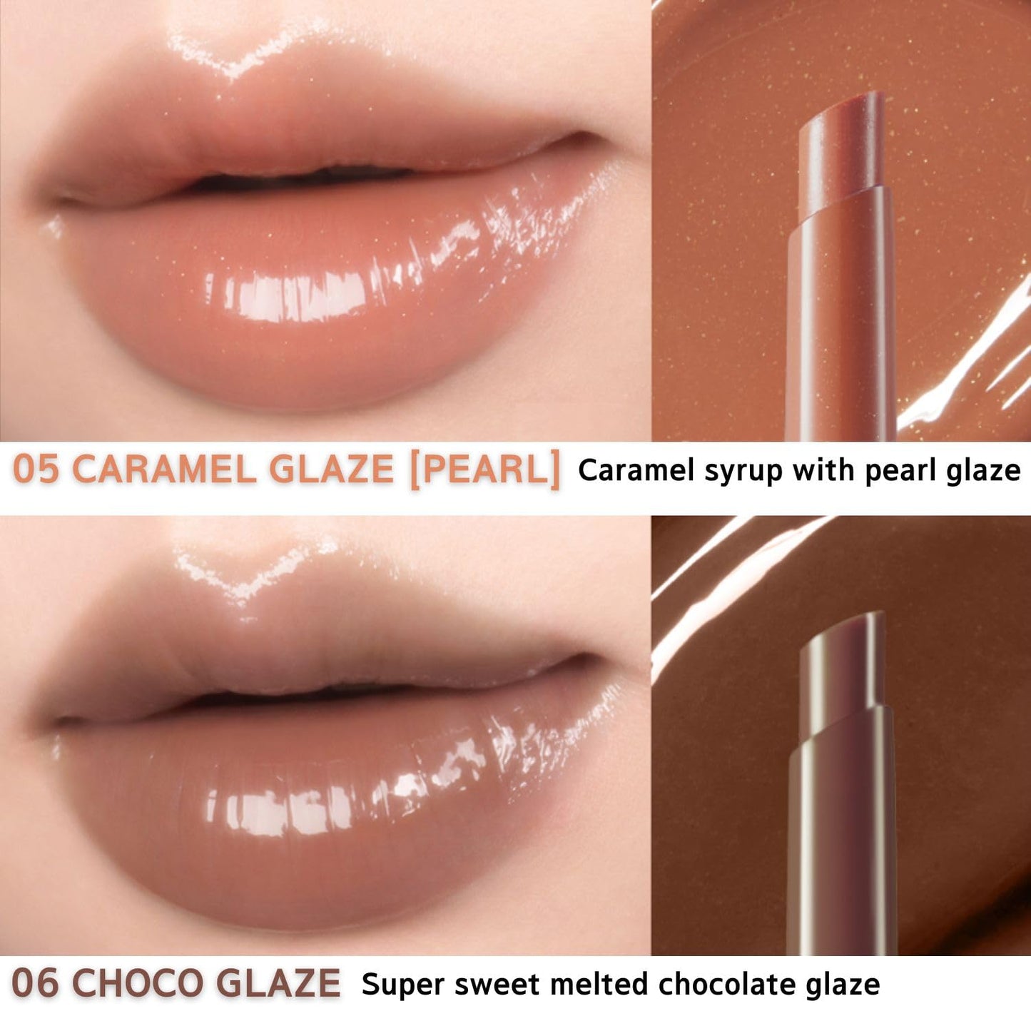 BBIA Over Glaze Stick - Lip Plumping Gloss Melting Balm Lipstick, Intensive Volume Up, High Shine & Glossy, Ultra Watery Moisturizing & Volumizing, Glowy Texture, Korean Lip Makeup (06 CHOCO GLAZE)