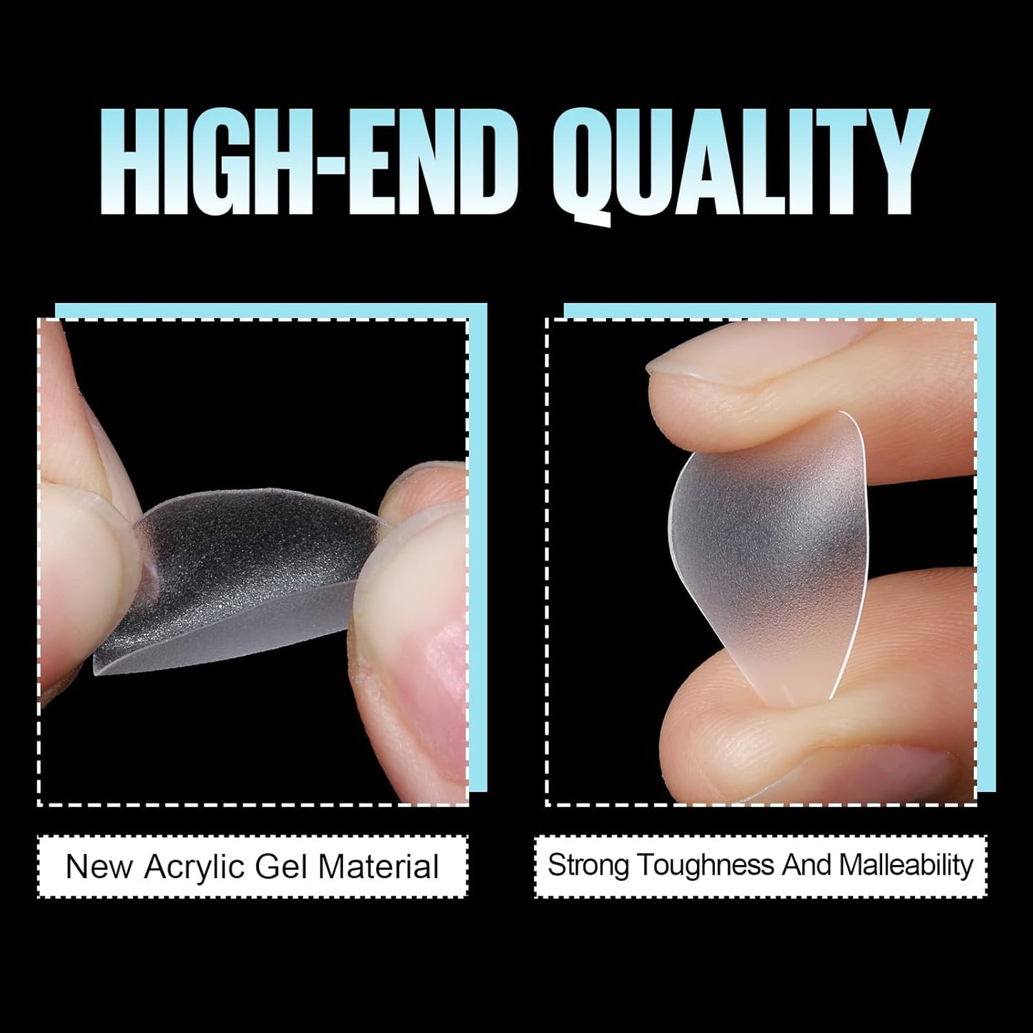 TOMICCA Short Almond Nail Tips, 360Pcs Full Cover Double Sided Matte Gel Nails,15 Sizes Acrylic Short Fake Nails for Nail Extensions Home Diy Salon